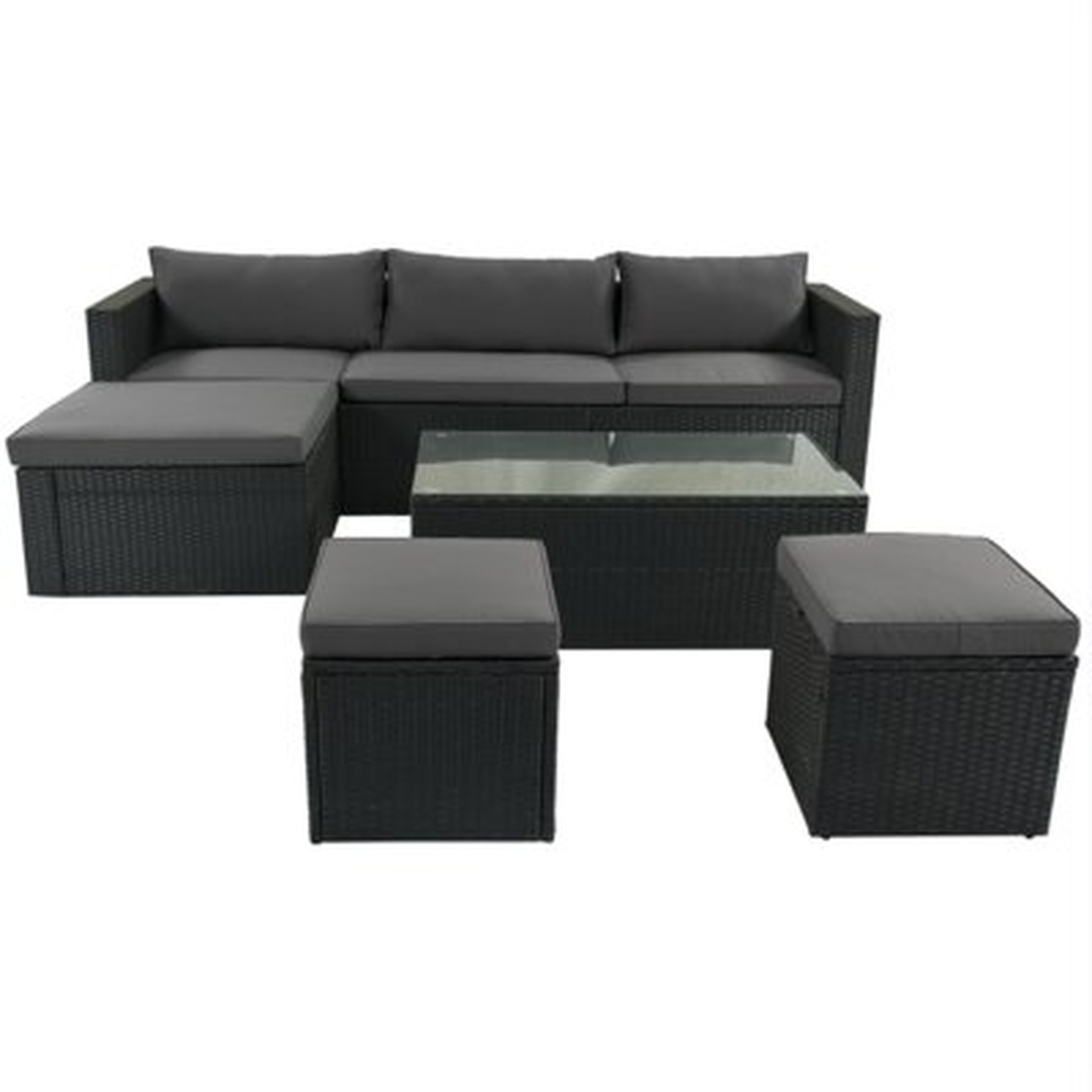 Outdoor Wicker Sofa Set - Wayfair