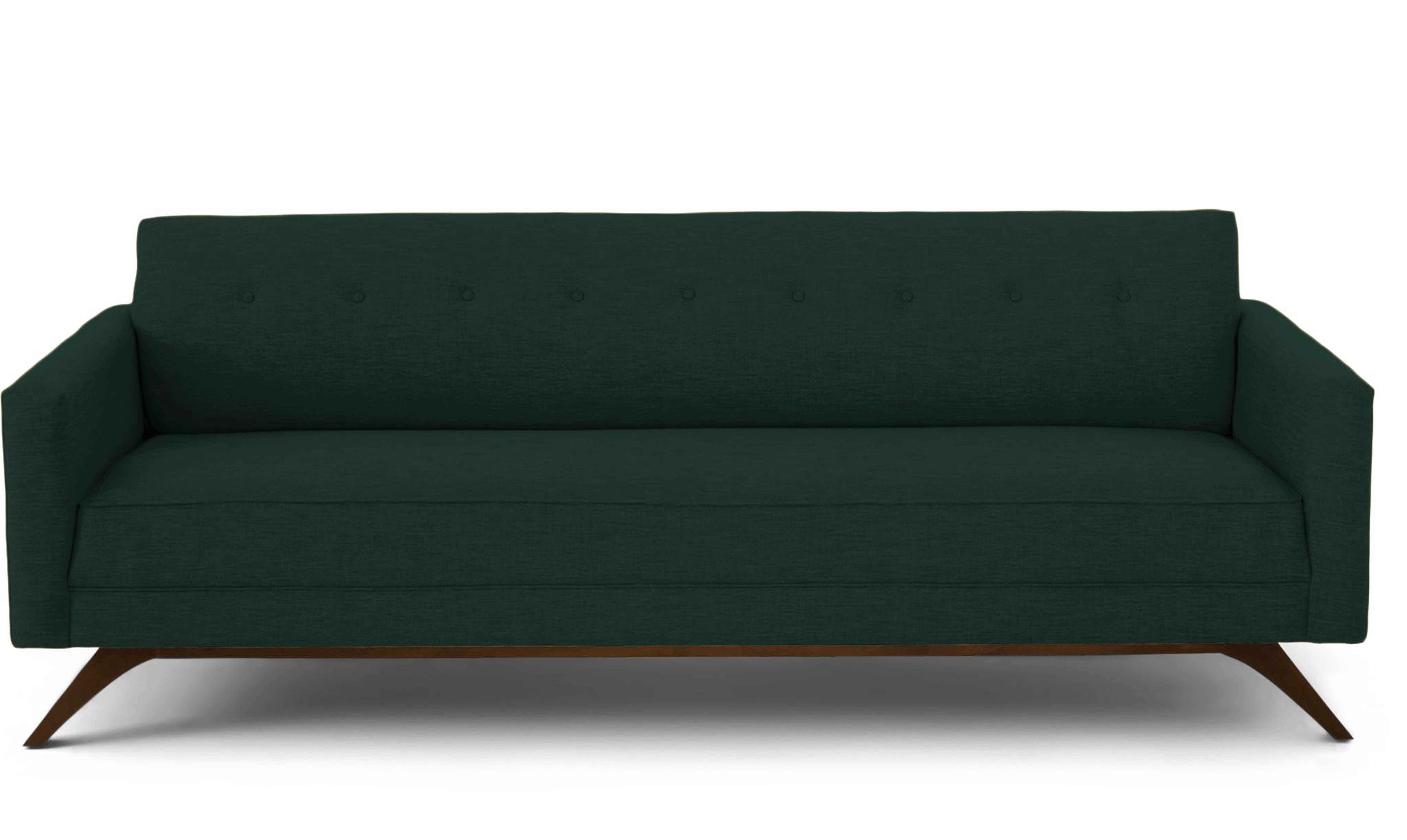 Modern Sofa - Roddy Mid Century Couch - Royale Evergreen - Mocha - Green - Joybird