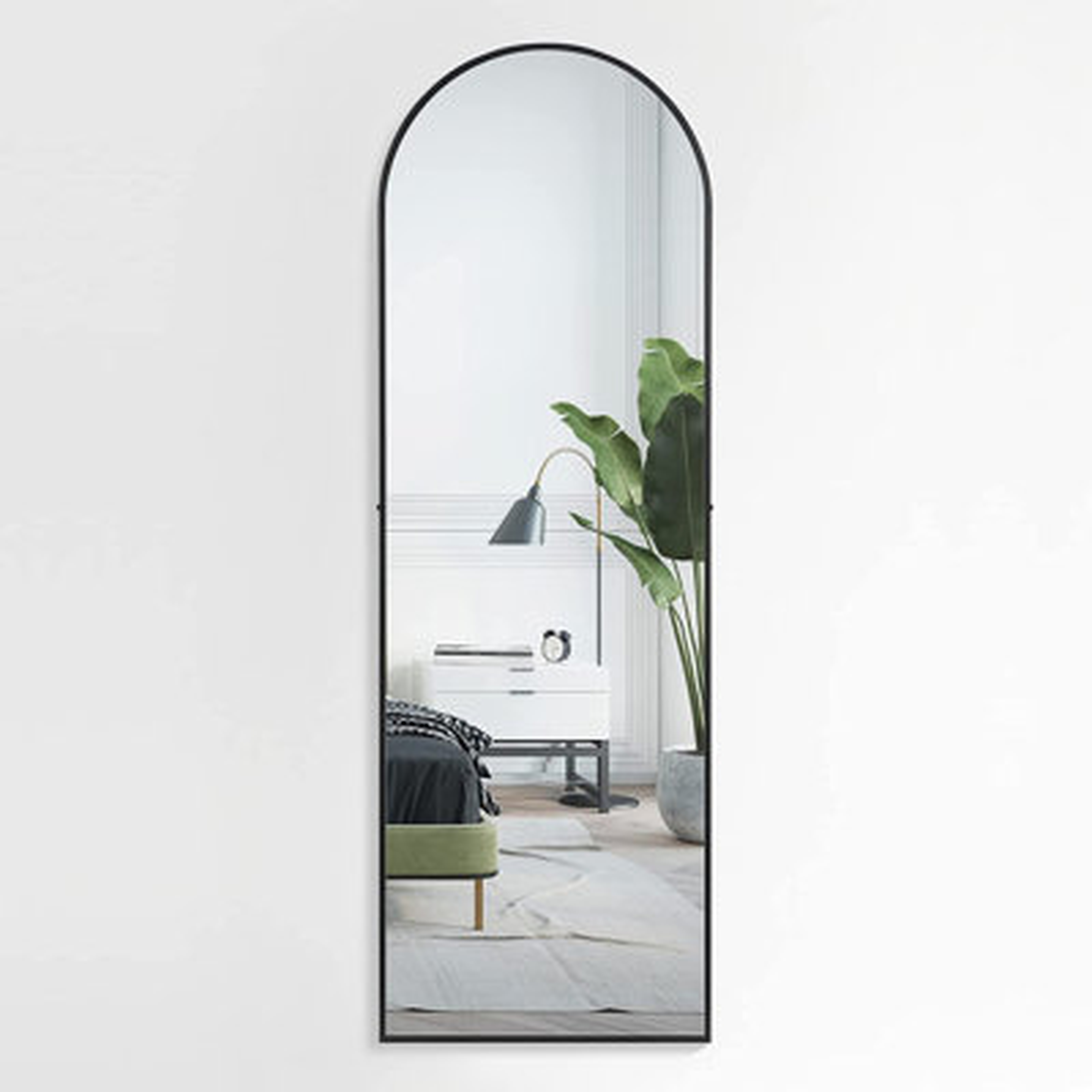 Full Length Mirror  Arched-top Full Body Mirror With Stand, Floor Mirror & Wall-mounted Mirror - Wayfair