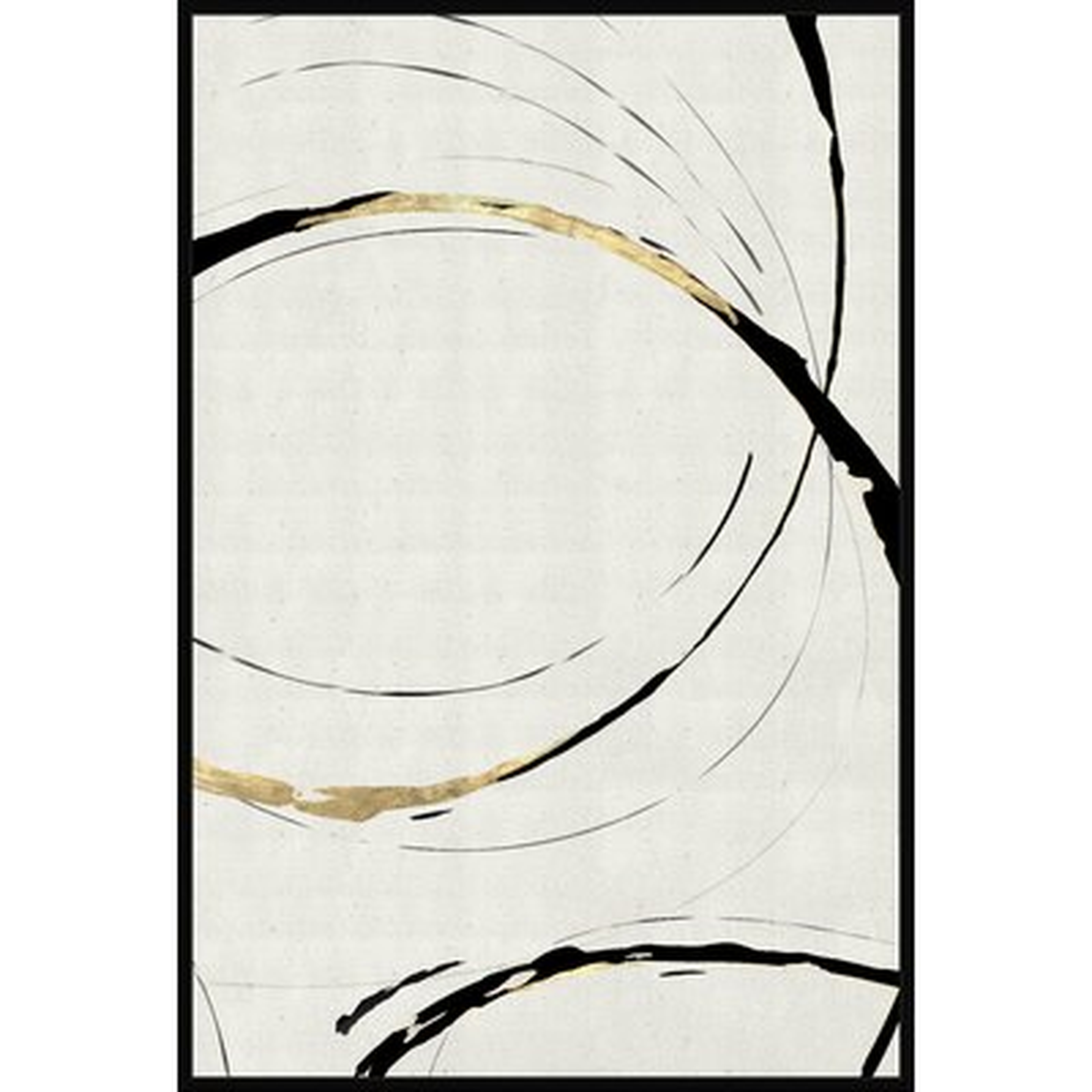 'Gold Ribbon II' Framed Print on Canvas - Wayfair