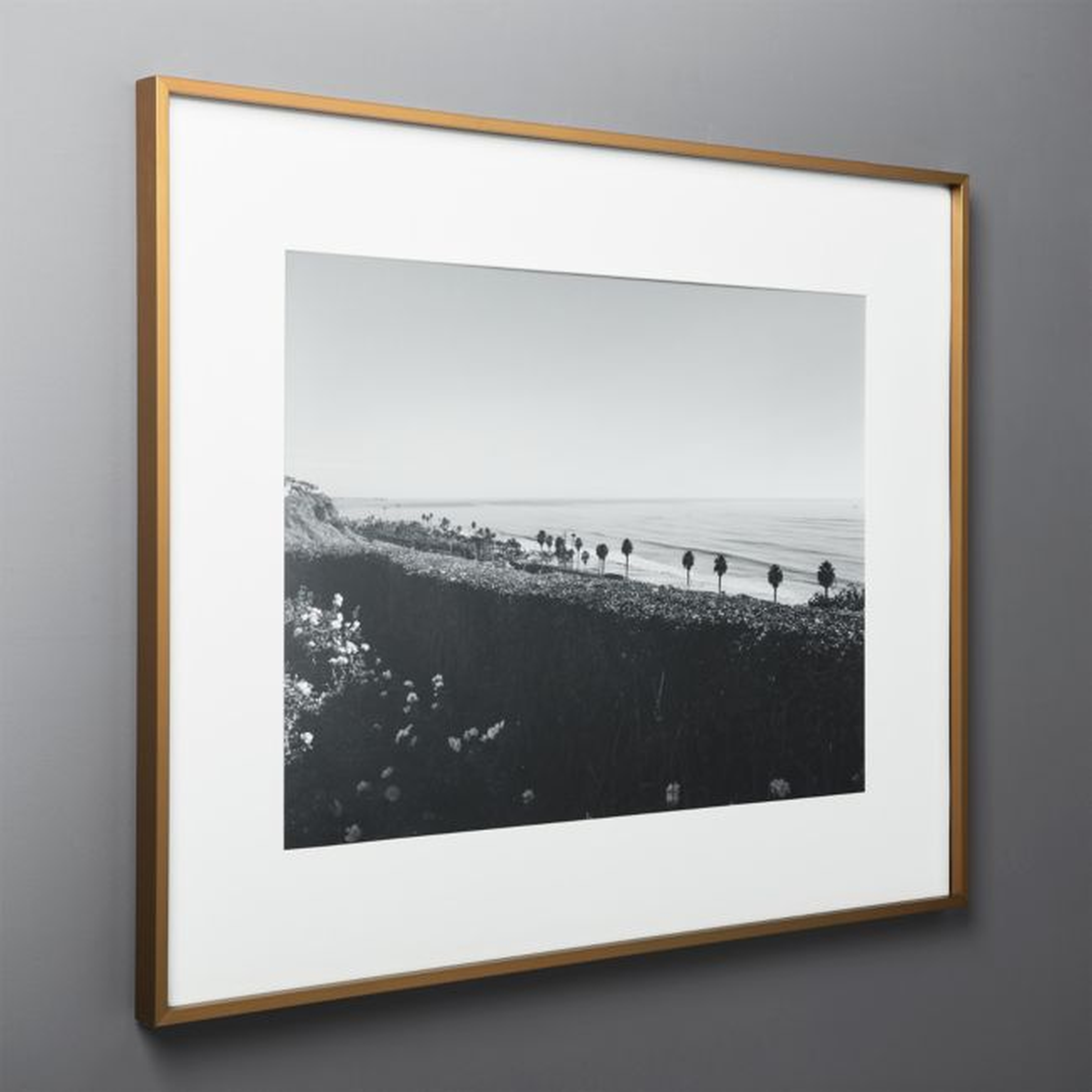 Gallery Brass Picture Frame with White Mat 18"x24" - CB2