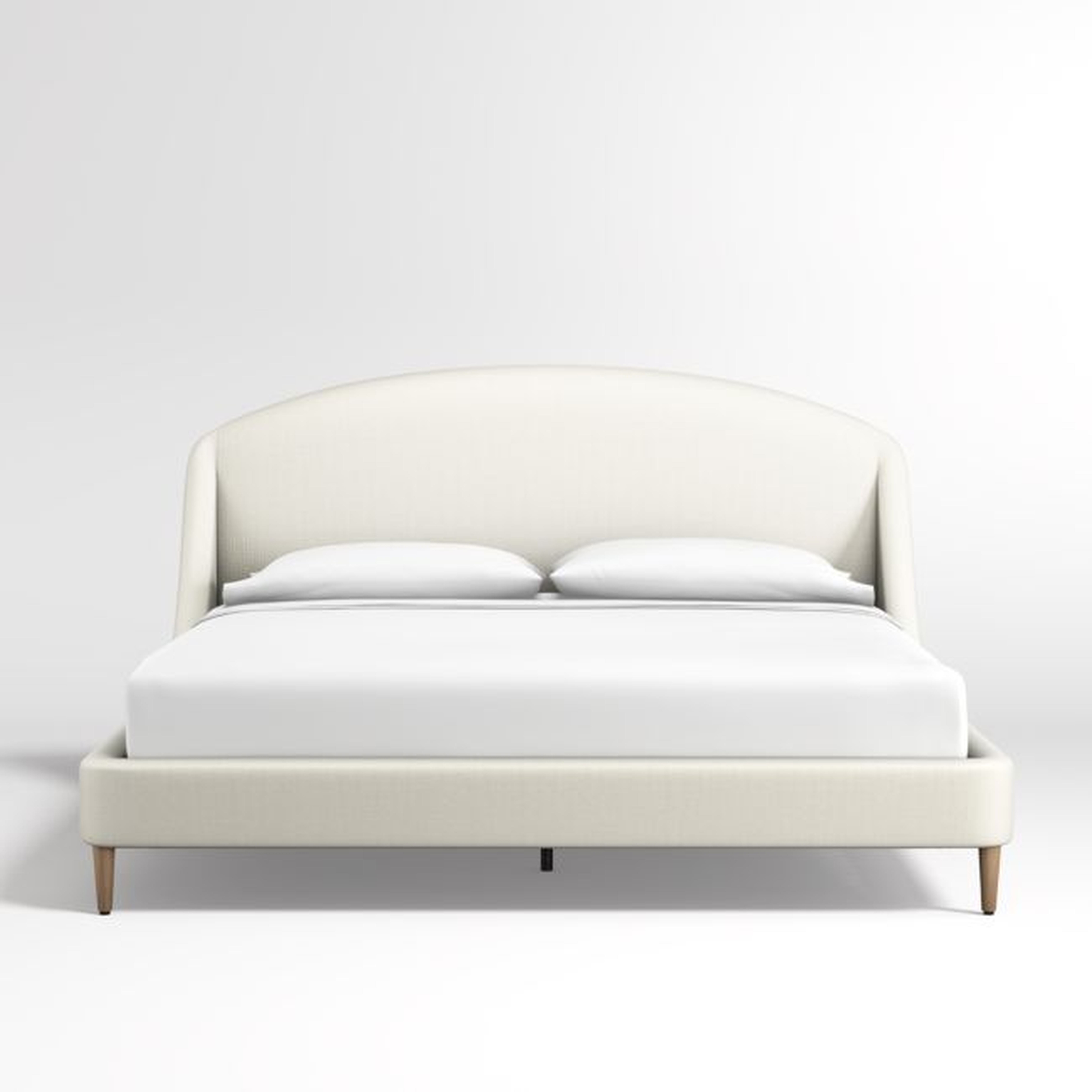 Lafayette Ivory Upholstered King Bed without Footboard - Crate and Barrel