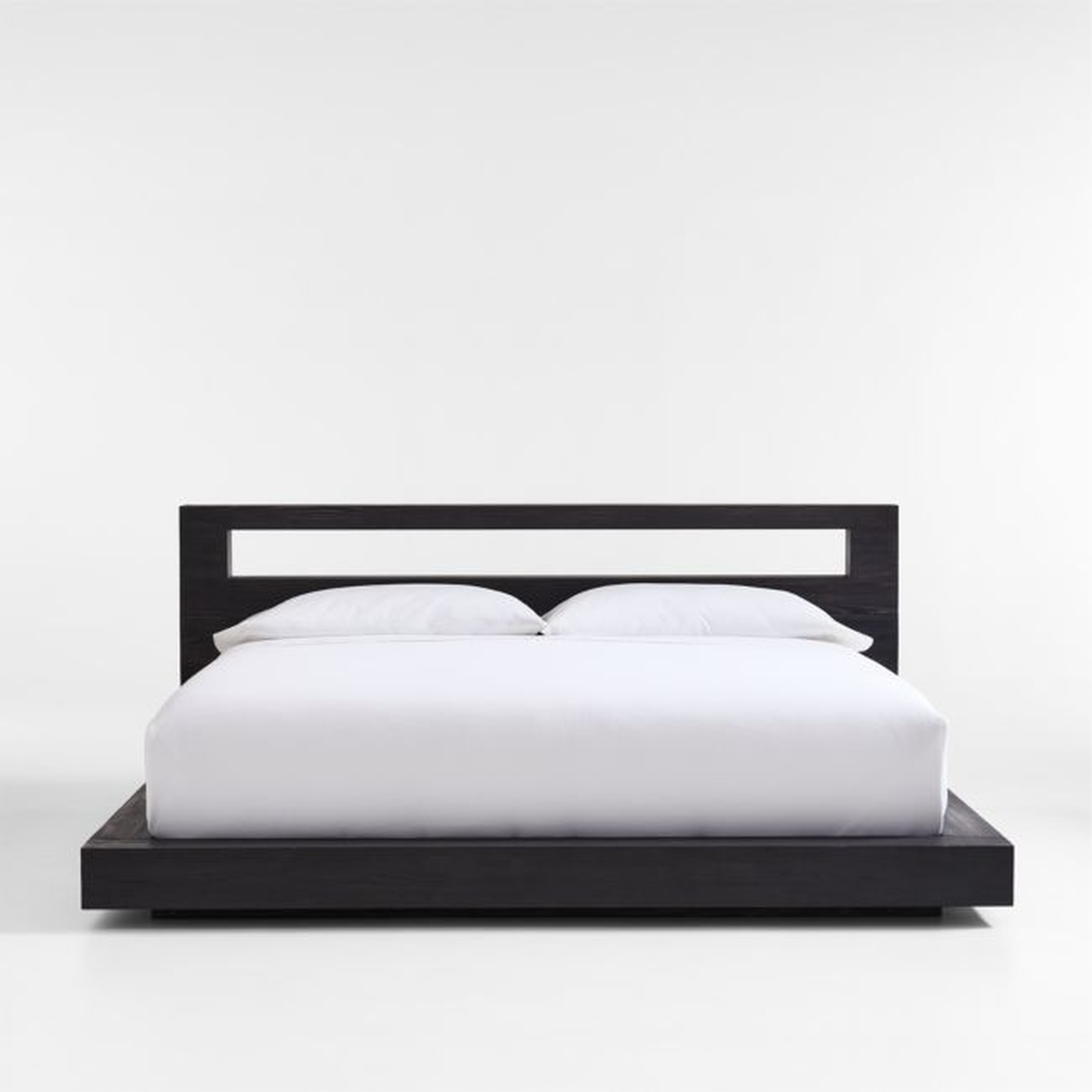 Adia Black Wood Platform King Bed by Leanne Ford - Crate and Barrel