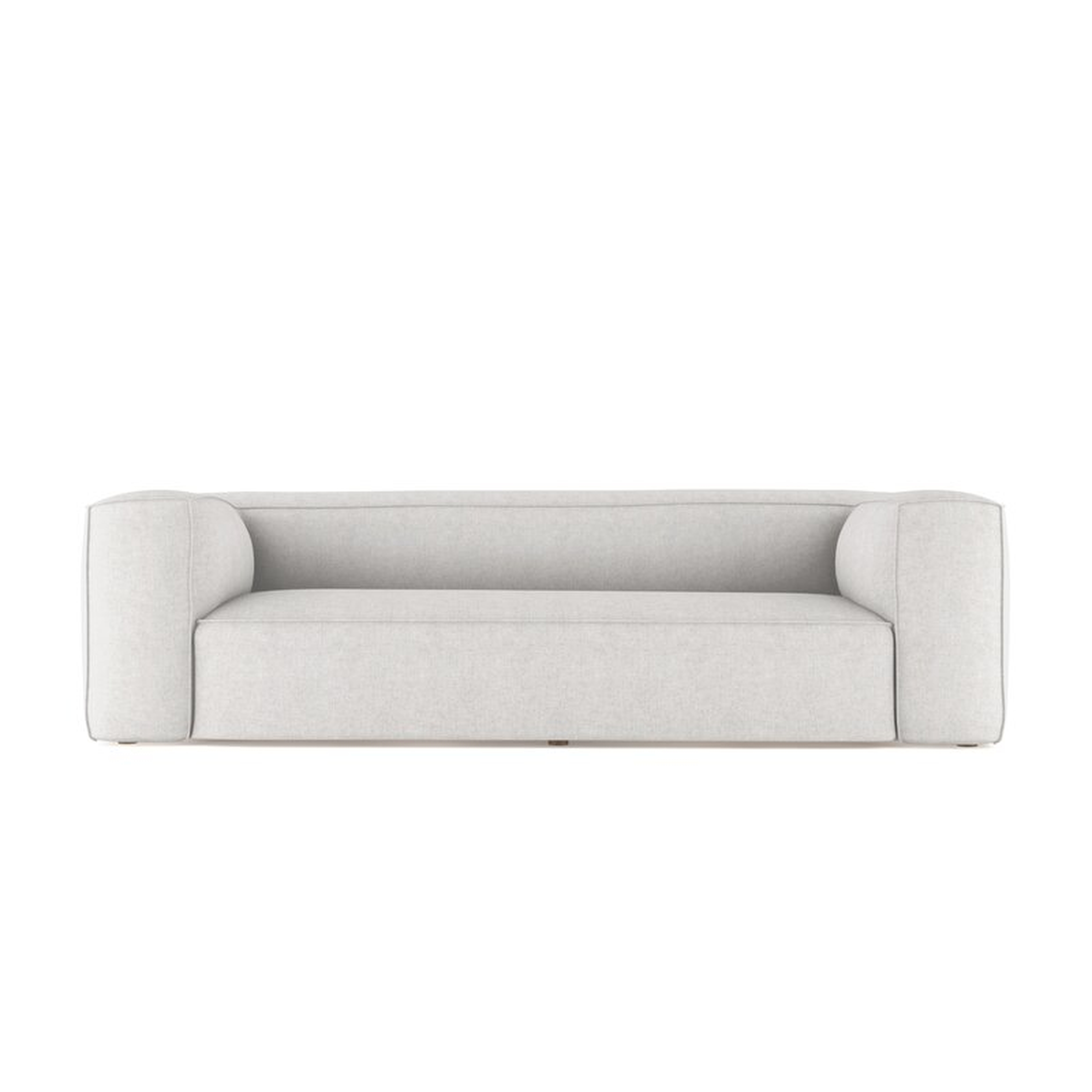 Tandem Arbor Bowery Sofa Upholstery: Velvet Silver Streak, Size: 30" H x 120" W x 47" D - Perigold