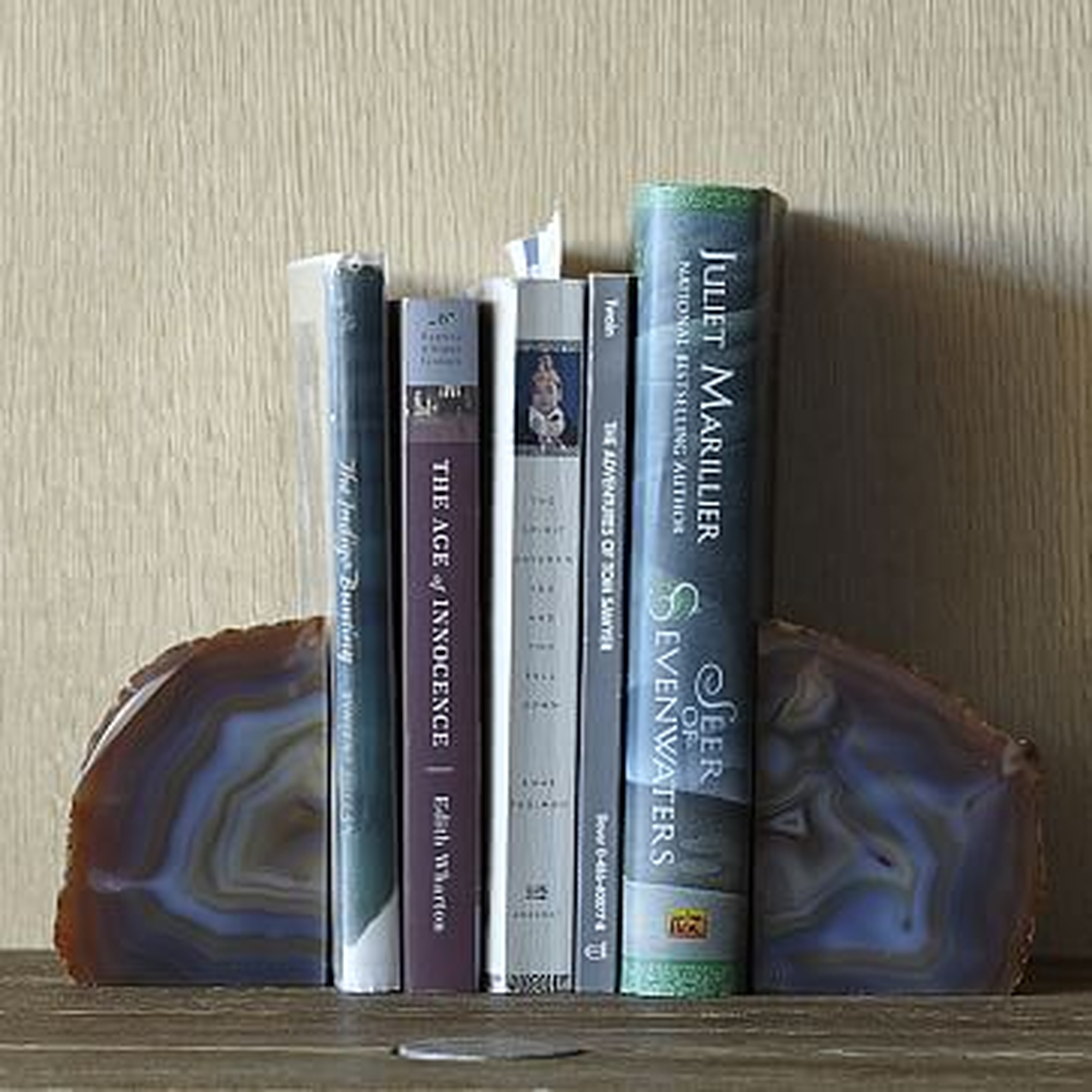 Agate Bookends, Set of 2, Natural - West Elm