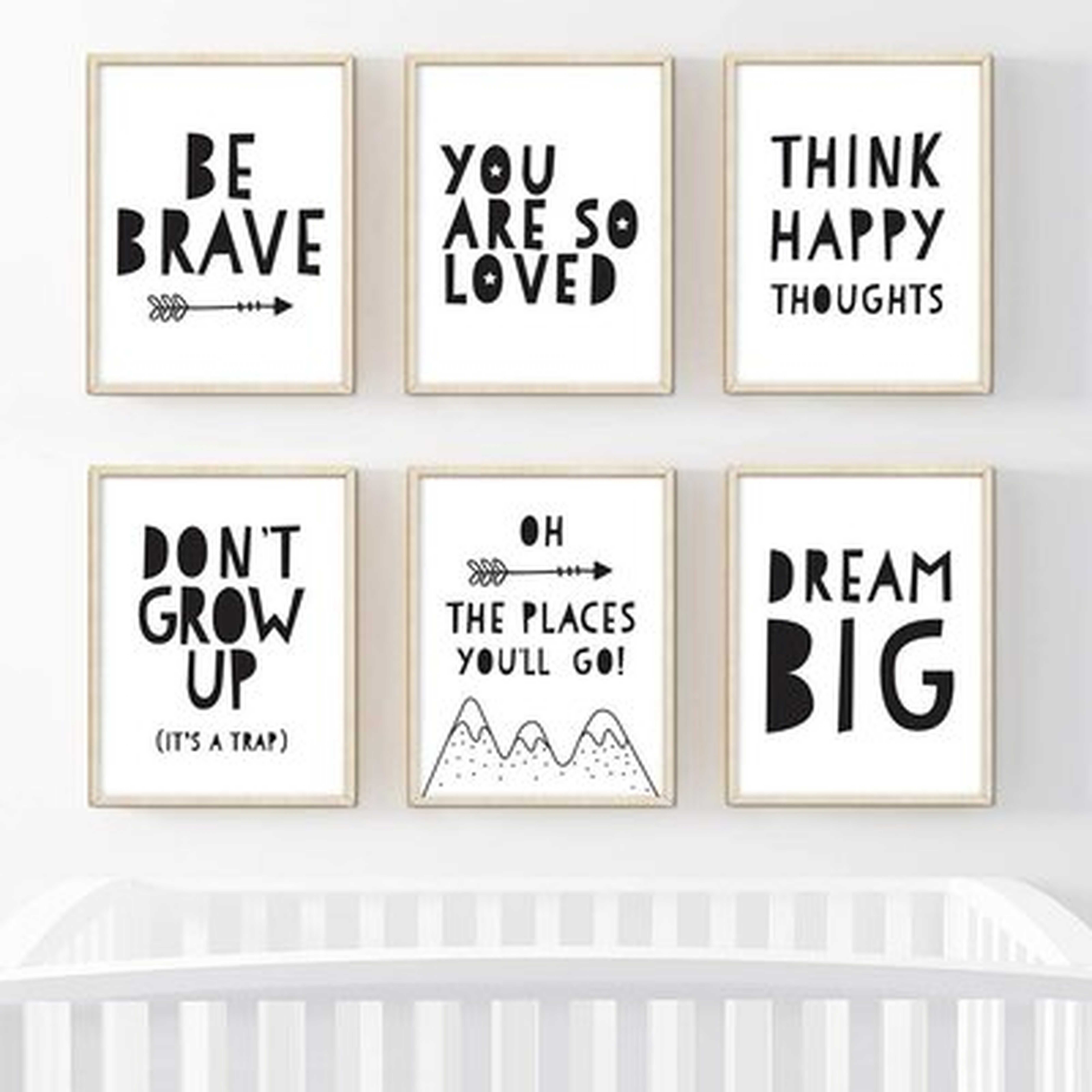 Dedrik Inspirational, Be Brave, Dream Big 6-Piece Set Paper Print - Wayfair