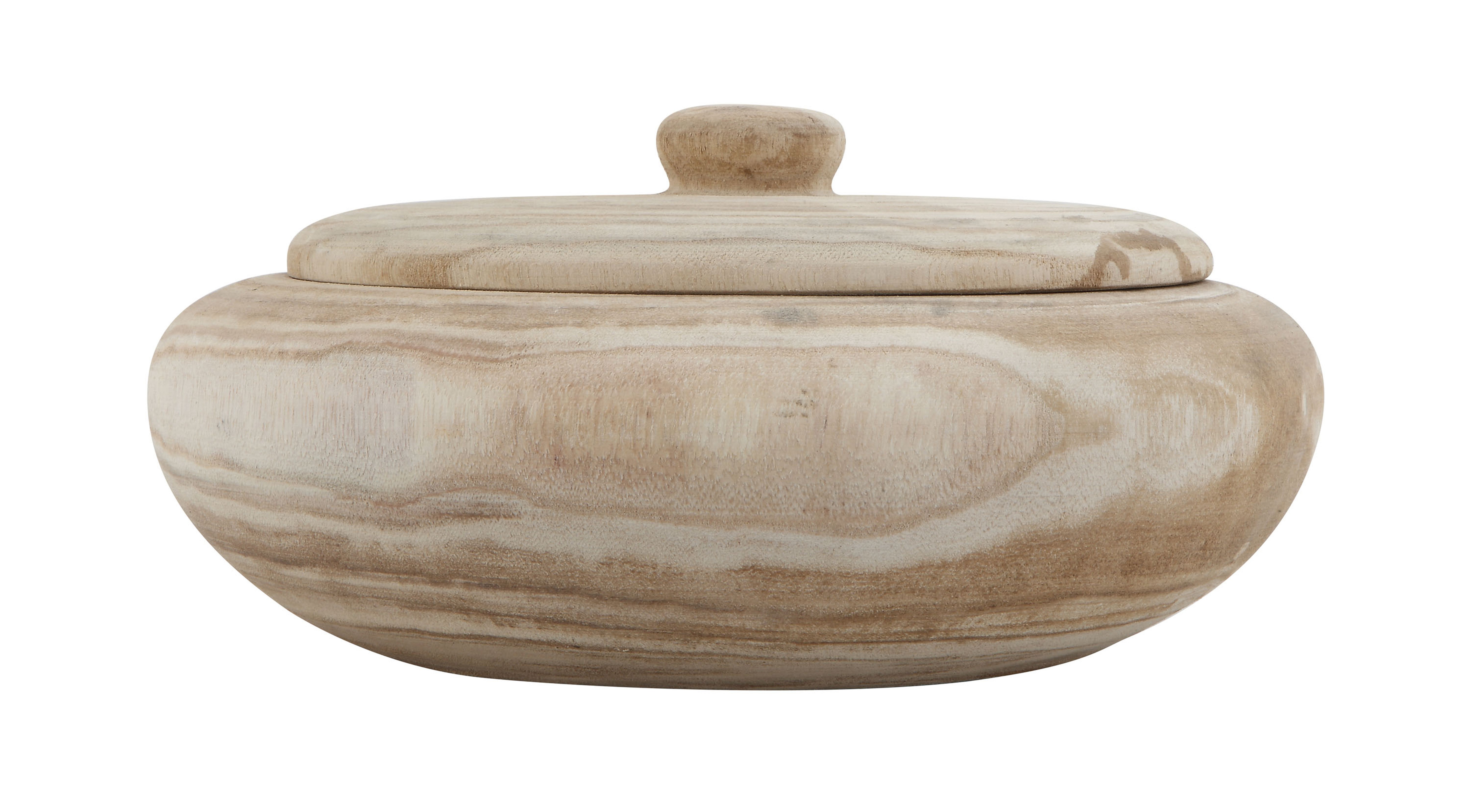 Paulownia Wood Container with Lid - Haldin