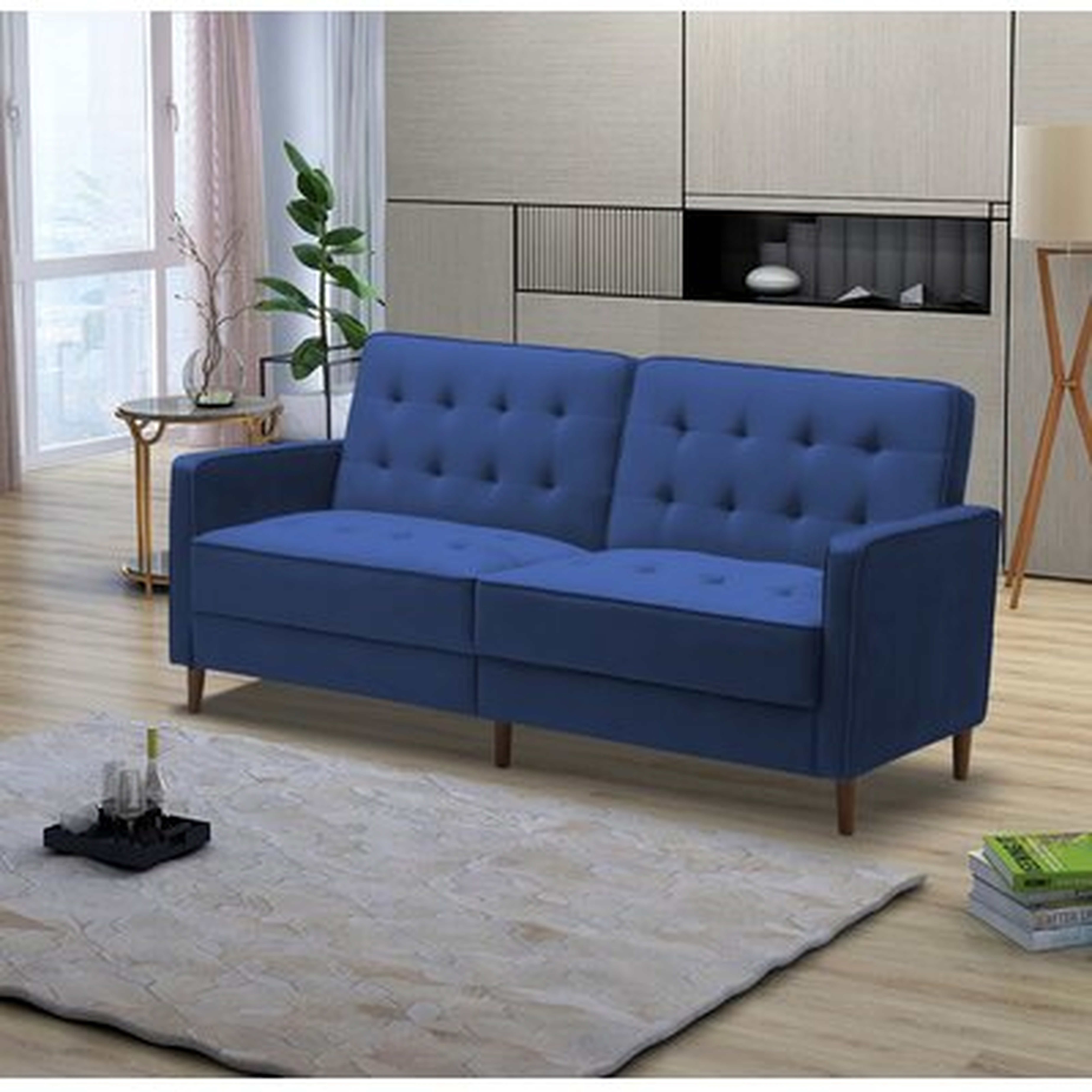 Lubbers Modern Velvet Upholstered Sofa Bed - Wayfair
