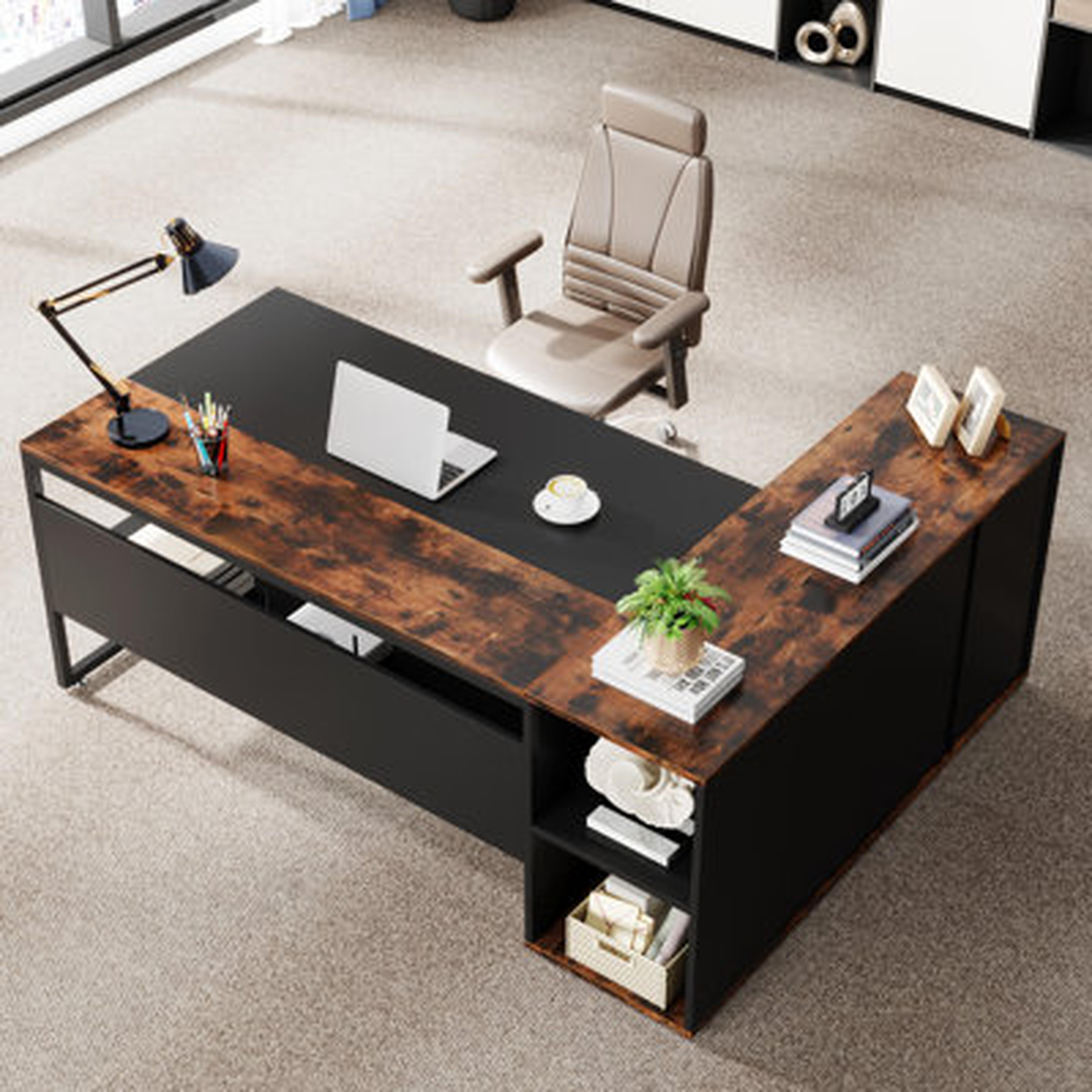 L- Shape Executive Desk - Wayfair