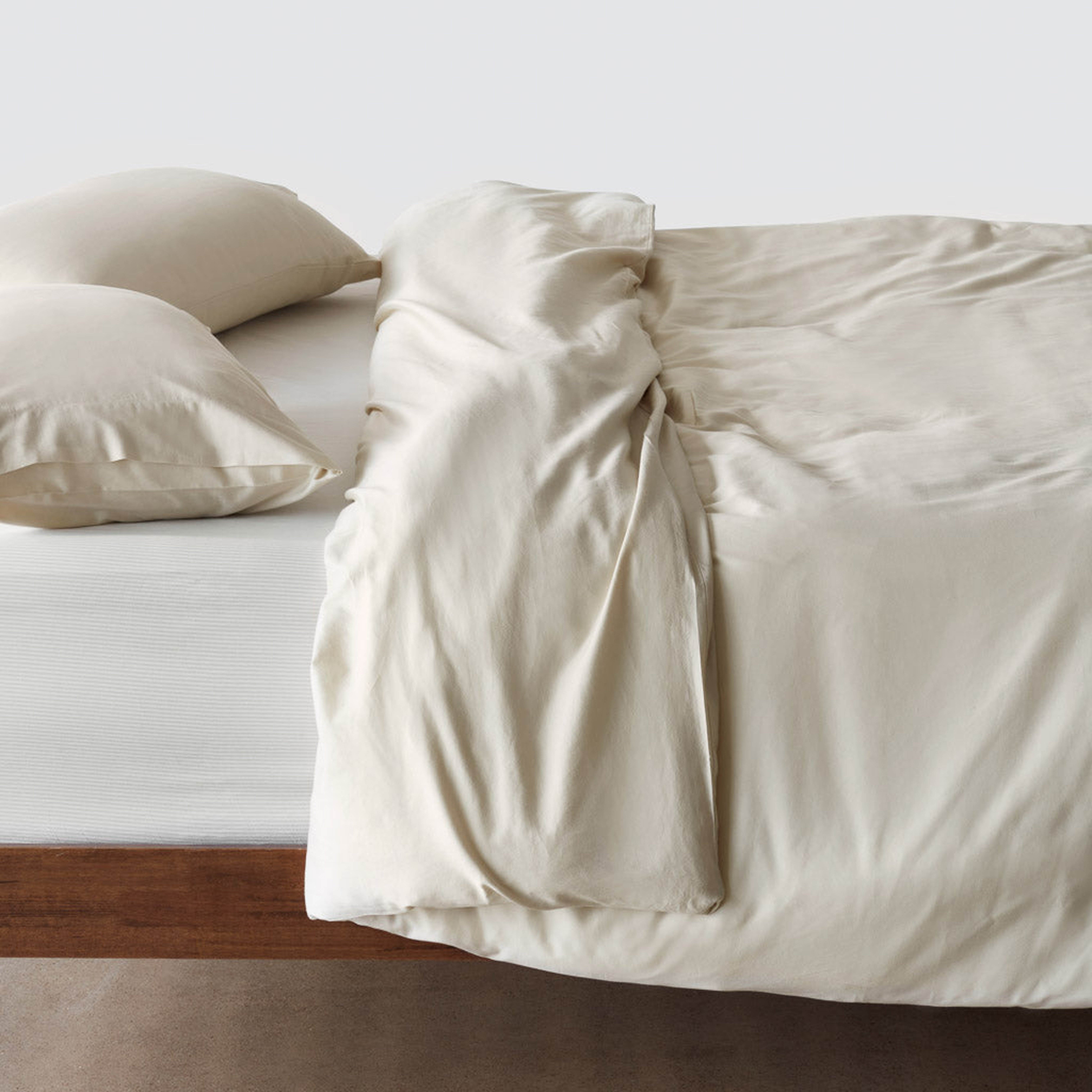 The Citizenry Organic Resort Cotton Duvet Cover | Full/Queen | Solid Sand - The Citizenry