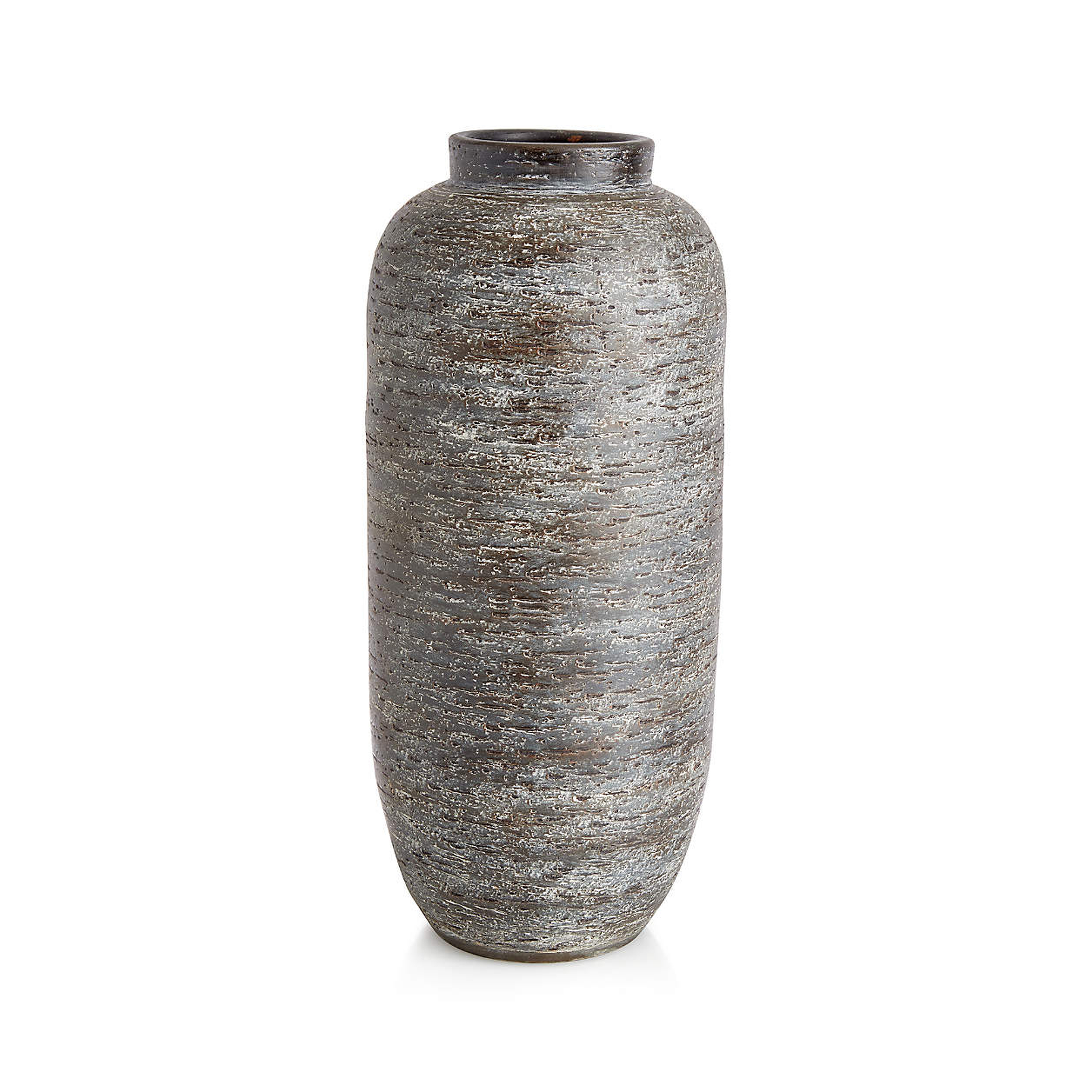 Timber Grey Floor Vase - Crate and Barrel