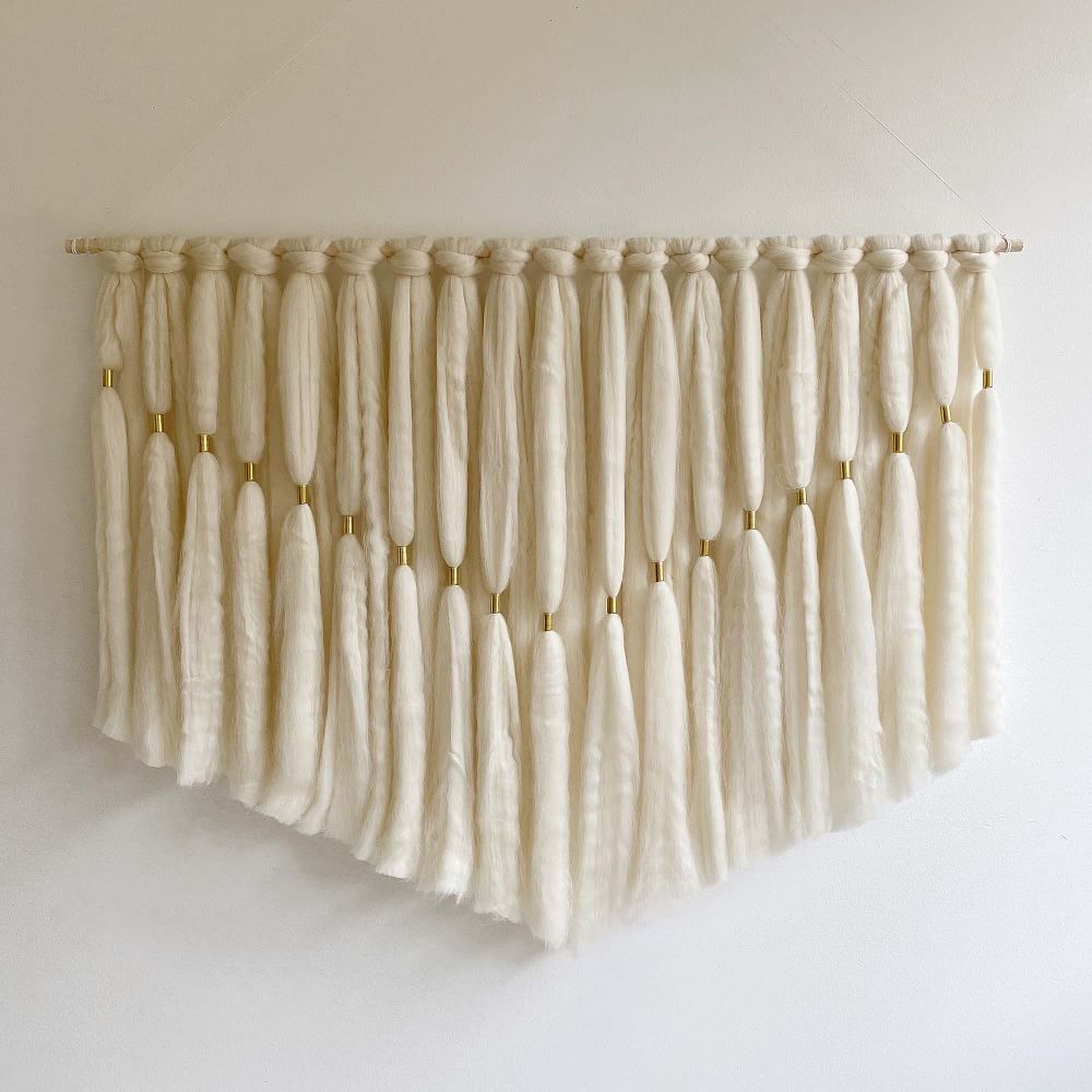 Sunwoven Roving Wall Hanging Wool Medium Ivory Woven - West Elm
