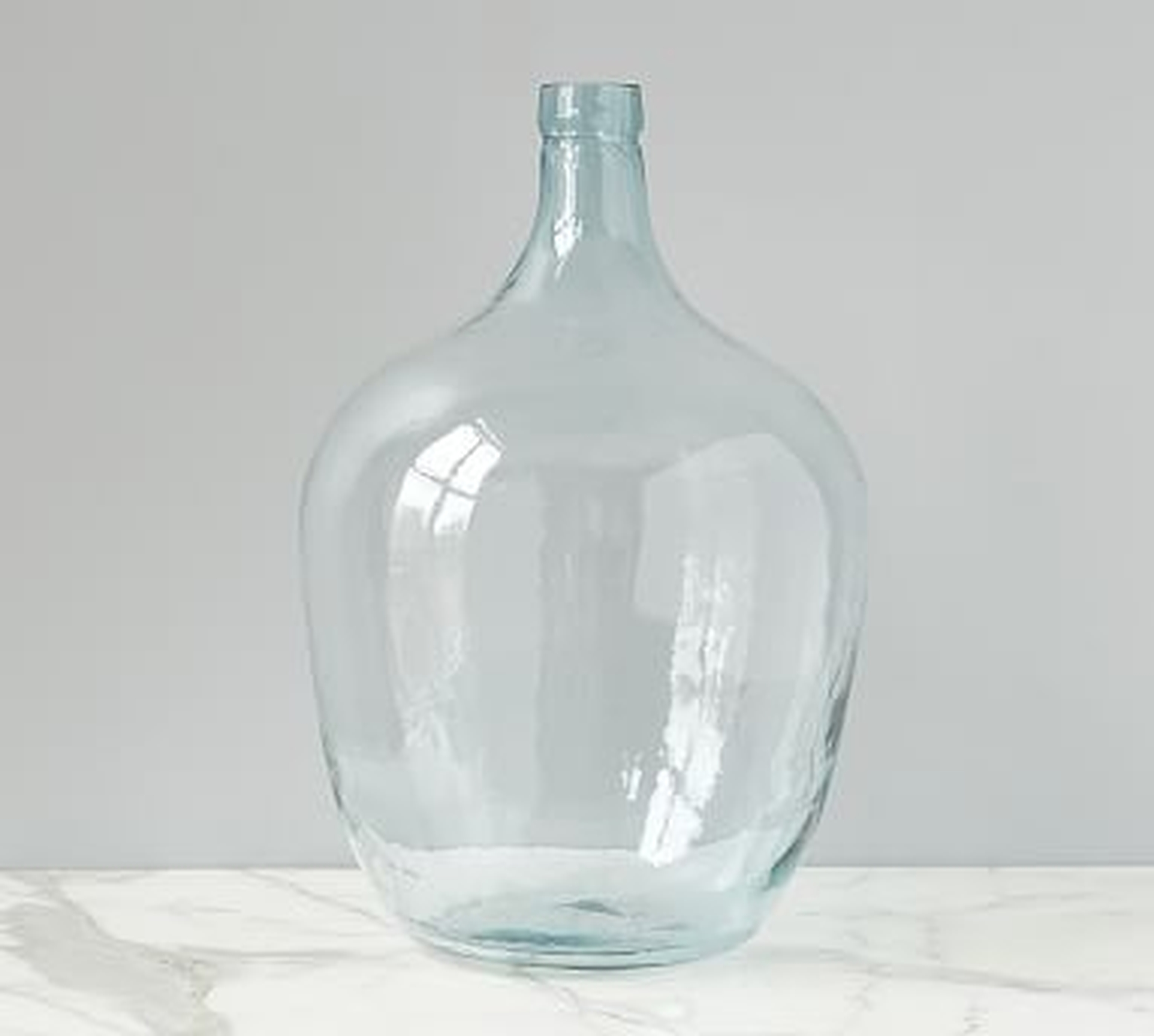 Recycled Glass Demijohn Vase, Clear, 30L - Pottery Barn