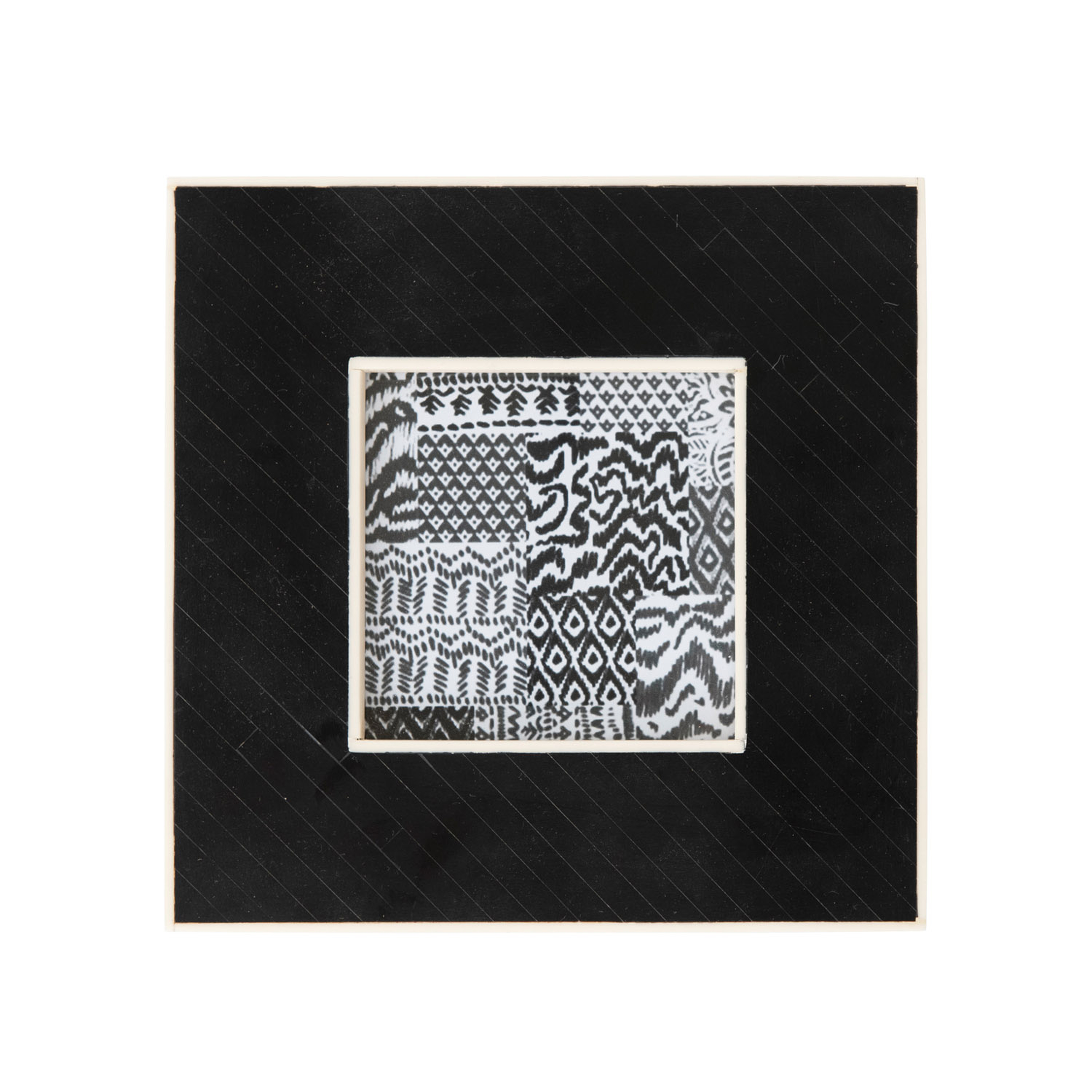 Resin Photo Frame with Diagonal Inlay - Creative Co-Op