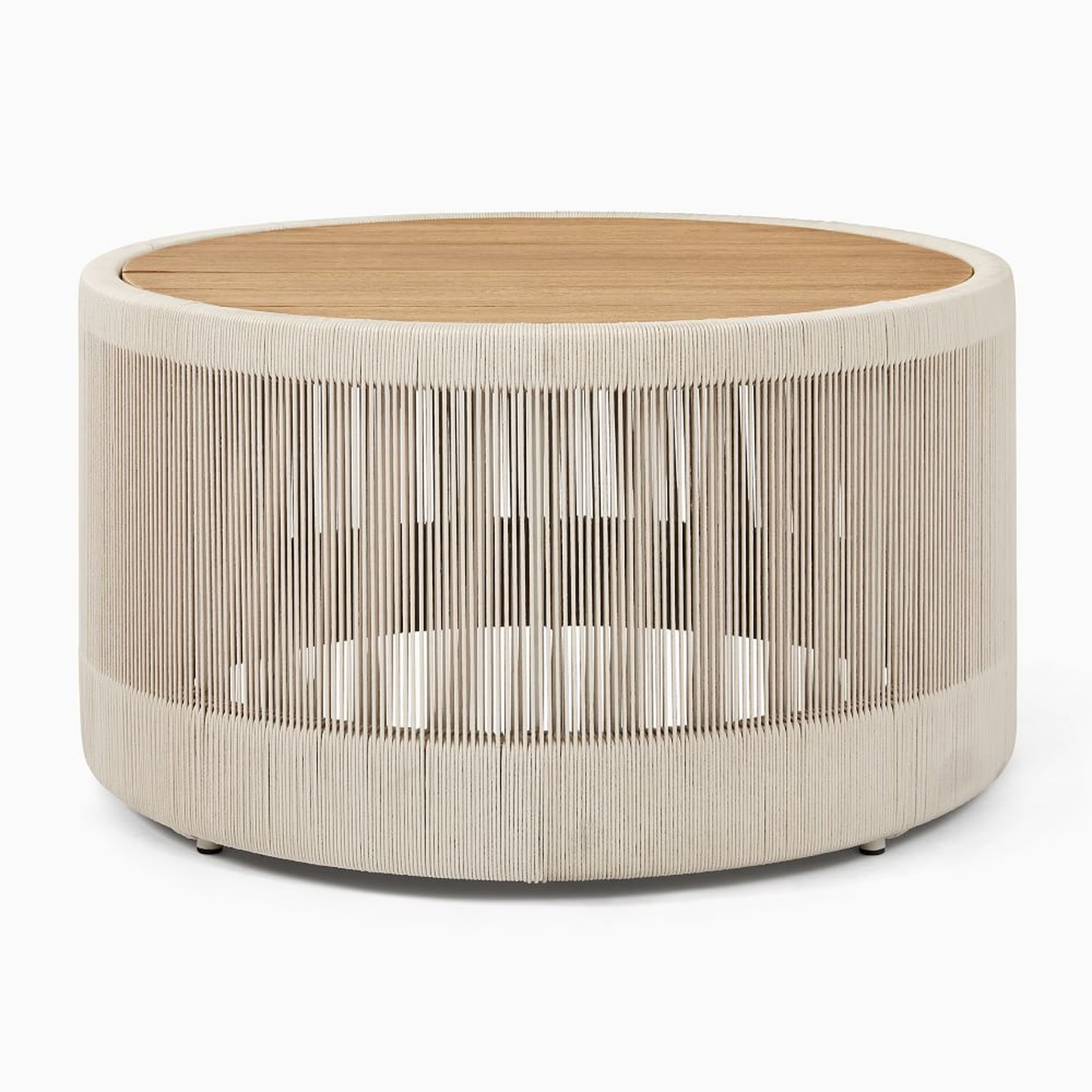 Porto Outdoor 32 in Round Coffee Table, Reef - West Elm