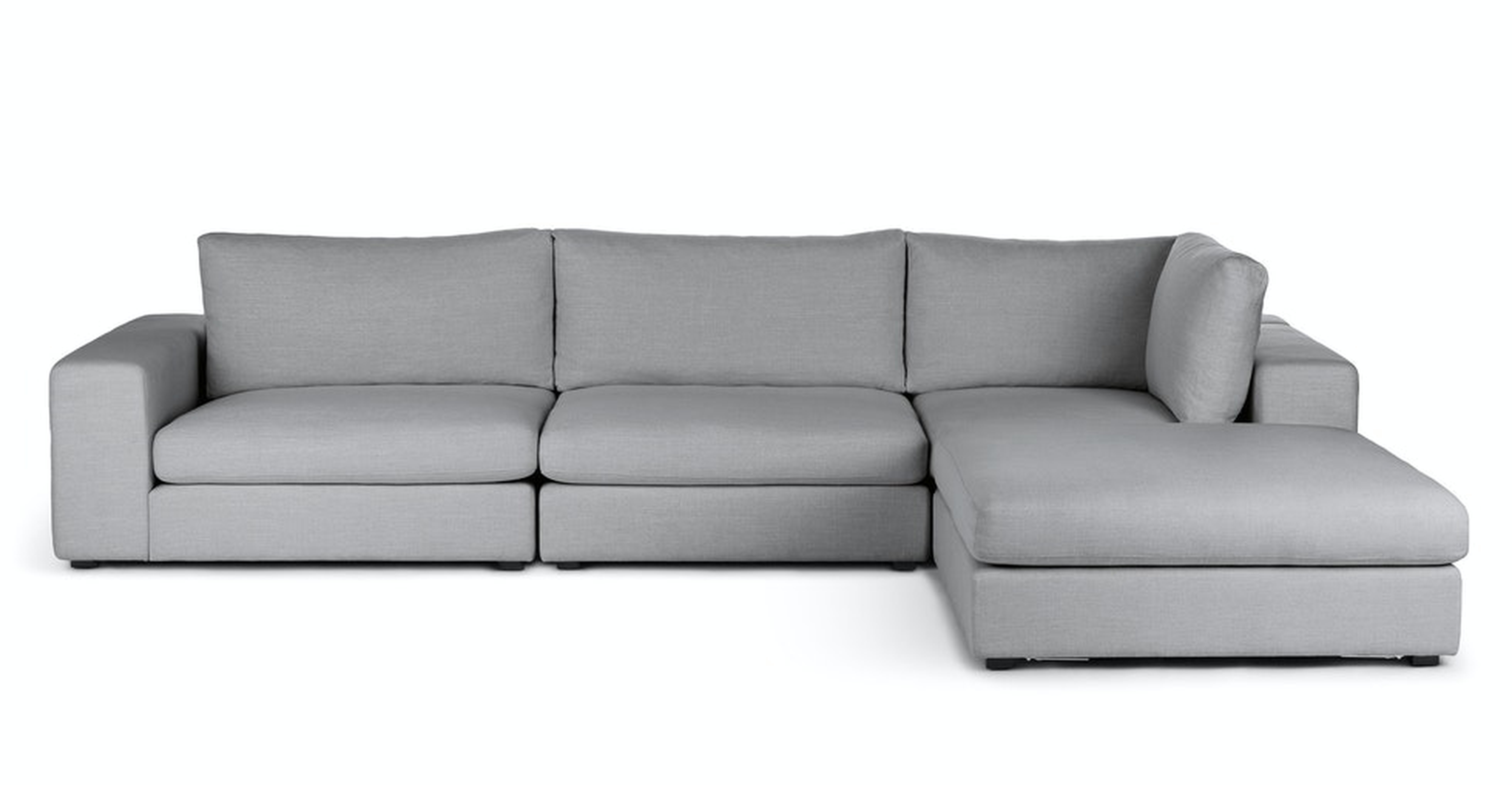 Beta Right Modular Sectional, Summit Gray - Article
