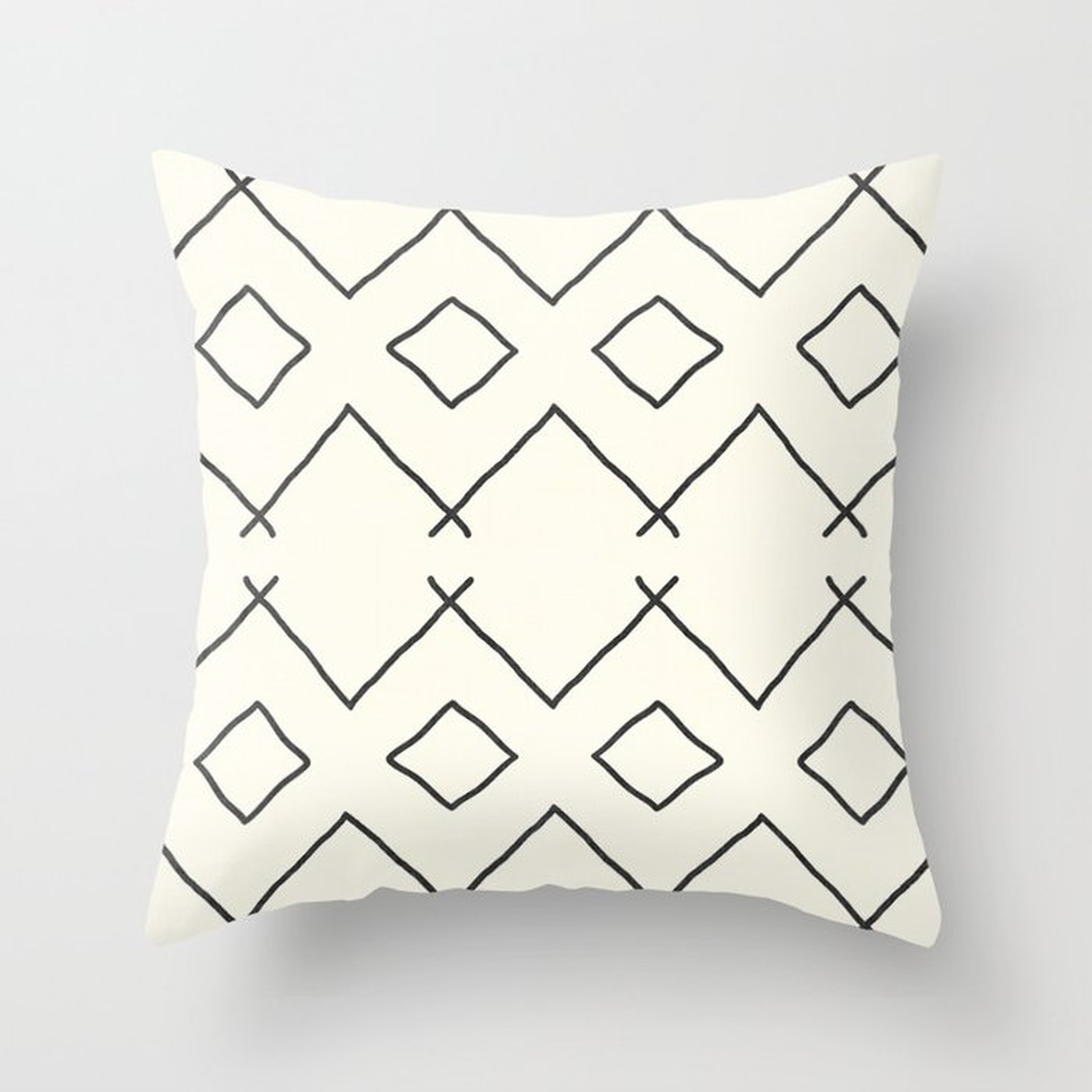 Bath In Cream Throw Pillow by House Of Haha - Cover (16" x 16") With Pillow Insert - Indoor Pillow - Society6