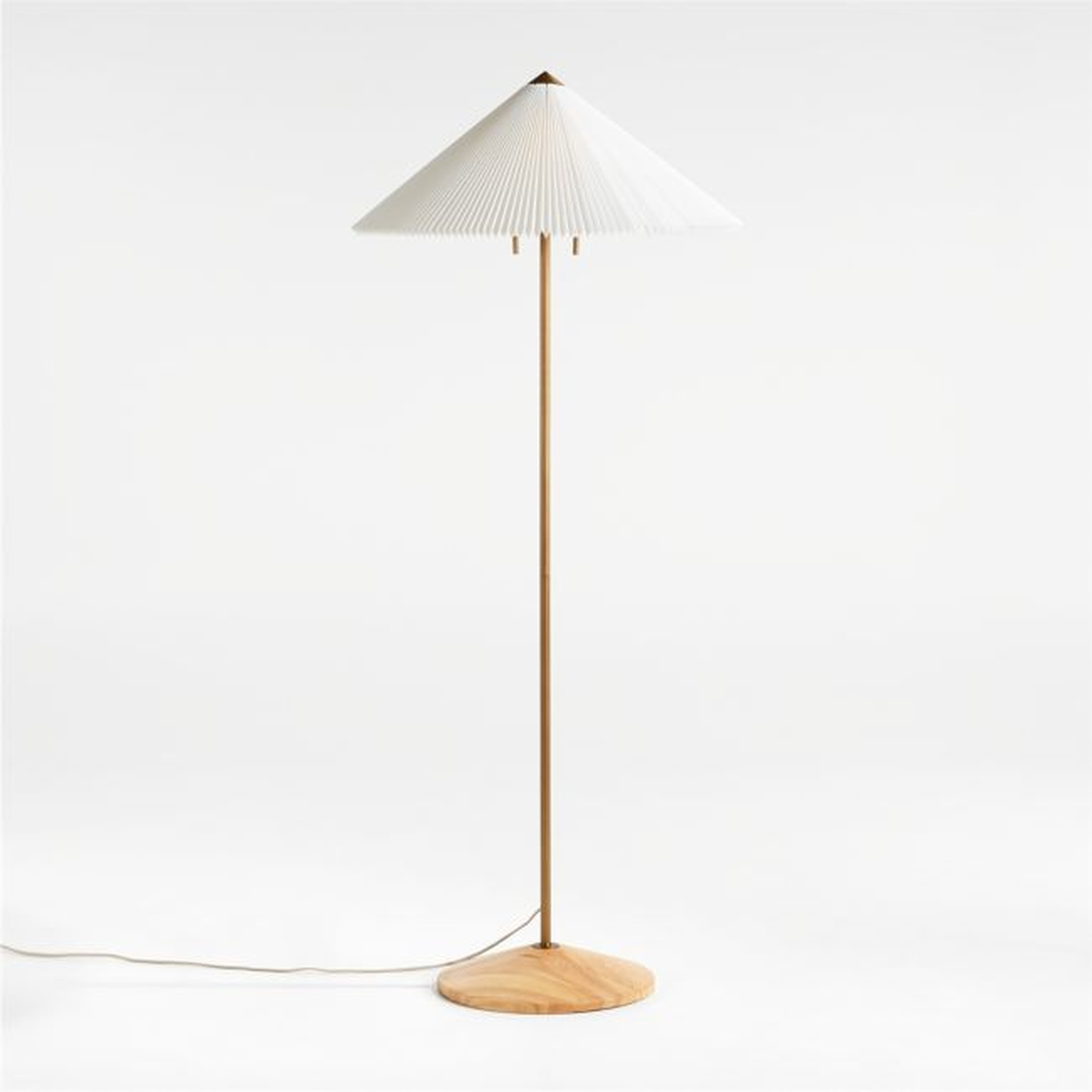 Flores Floor Lamp with Fluted Shade - Crate and Barrel