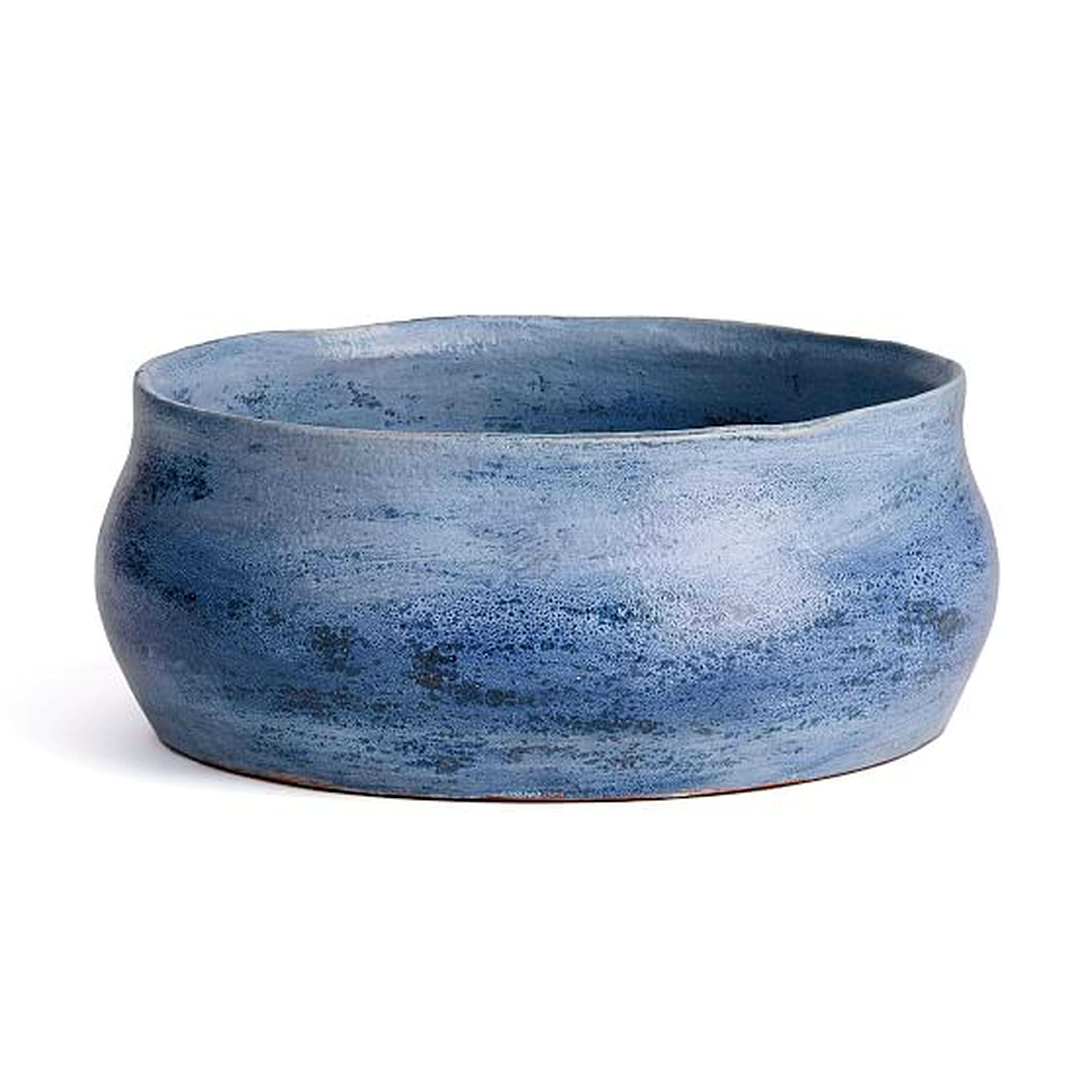 Caspian Ceramic Decorative Bowl, Blue Ombre - West Elm
