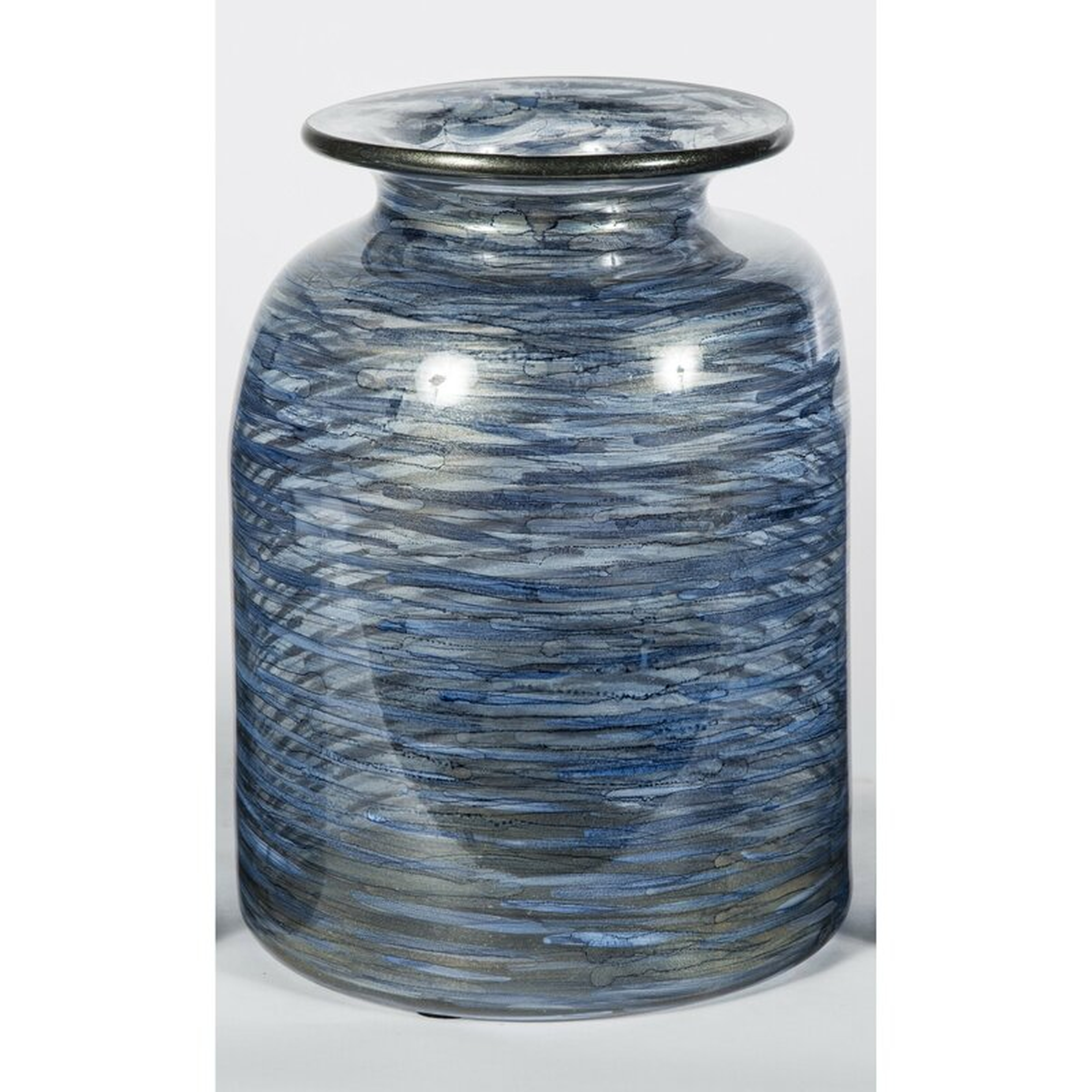 Prima Design Source Silver Cloud Glass Table Vase - Perigold