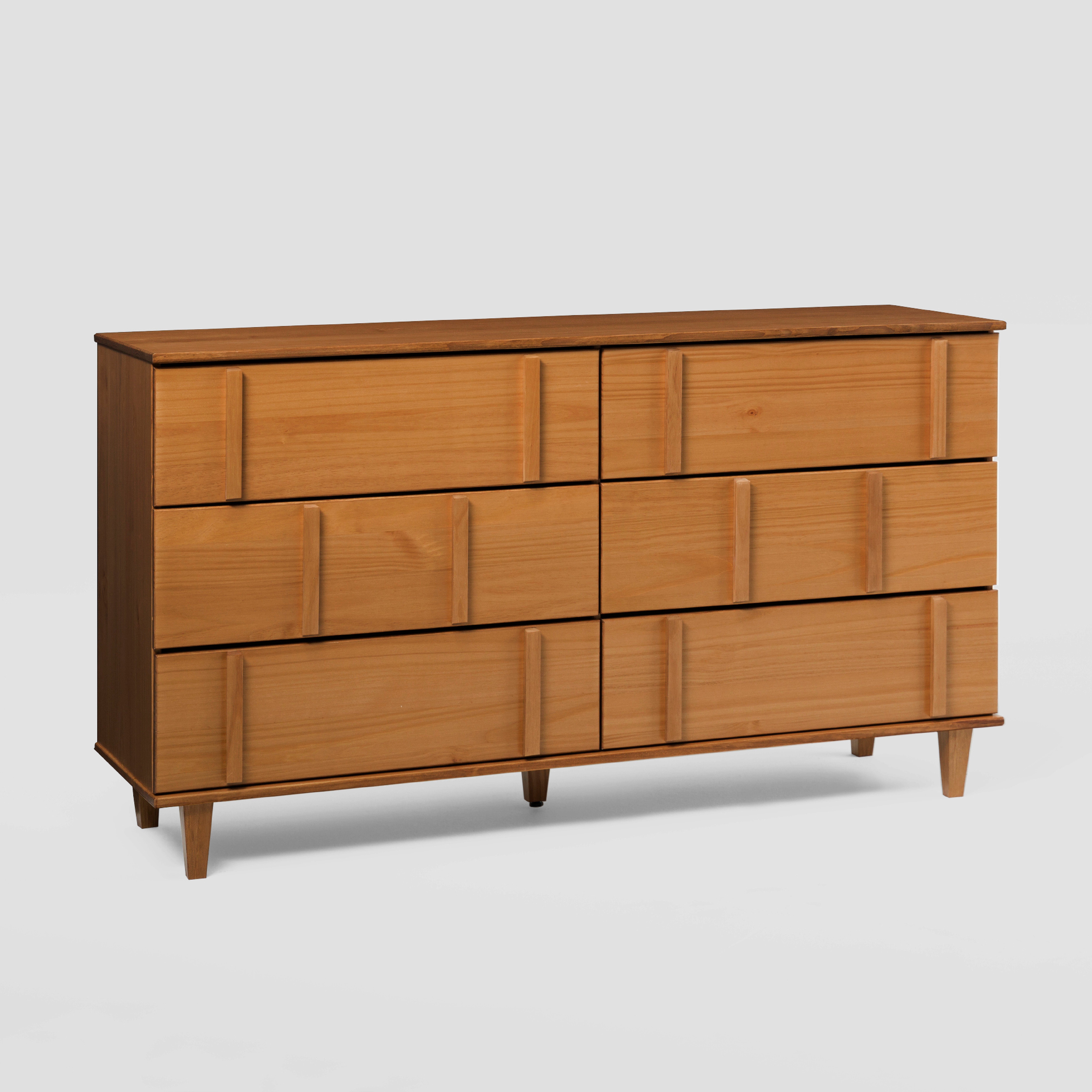60" Modern Solid Wood Dresser - Walker Edison