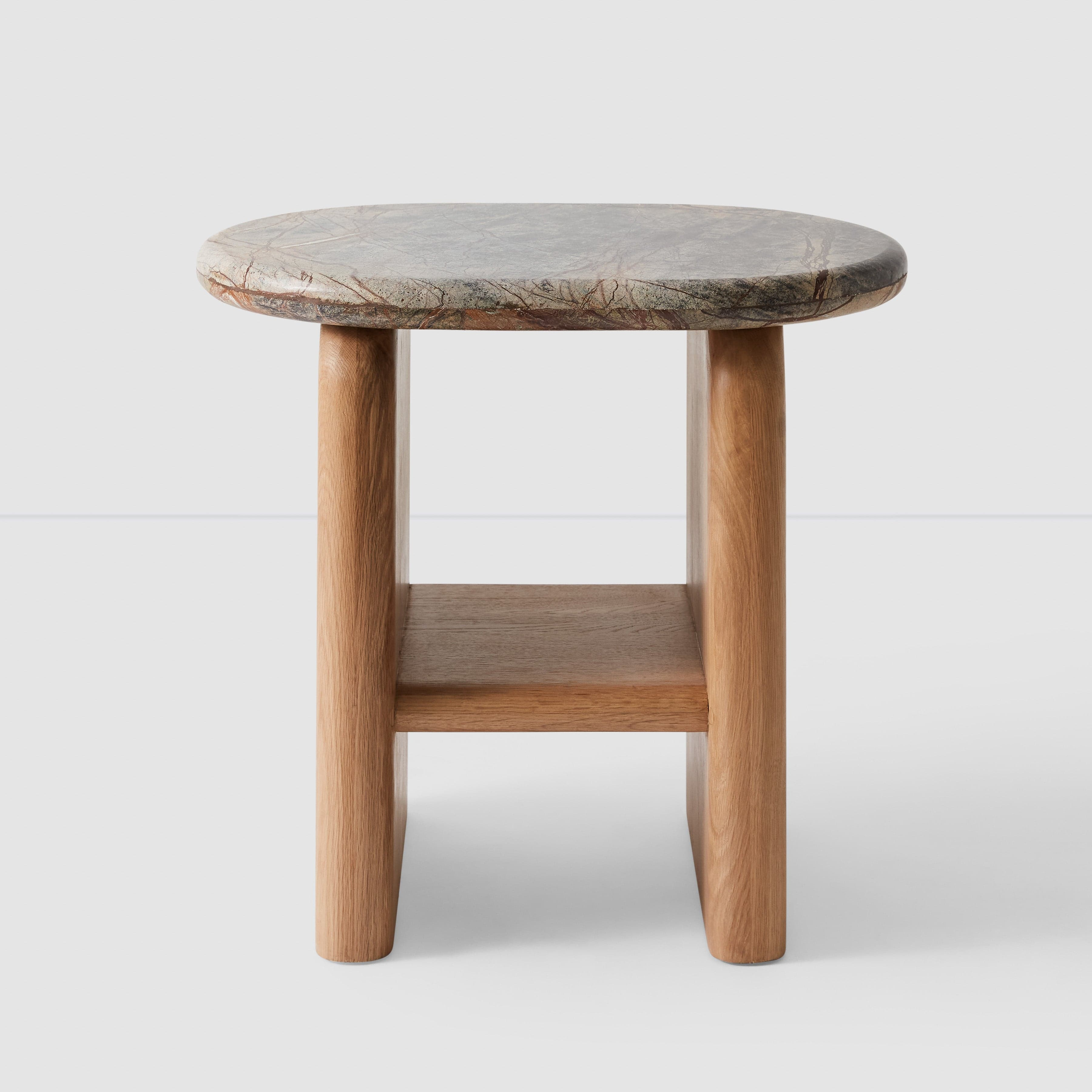 The Citizenry Mayra Marble Side Table | Natural - The Citizenry