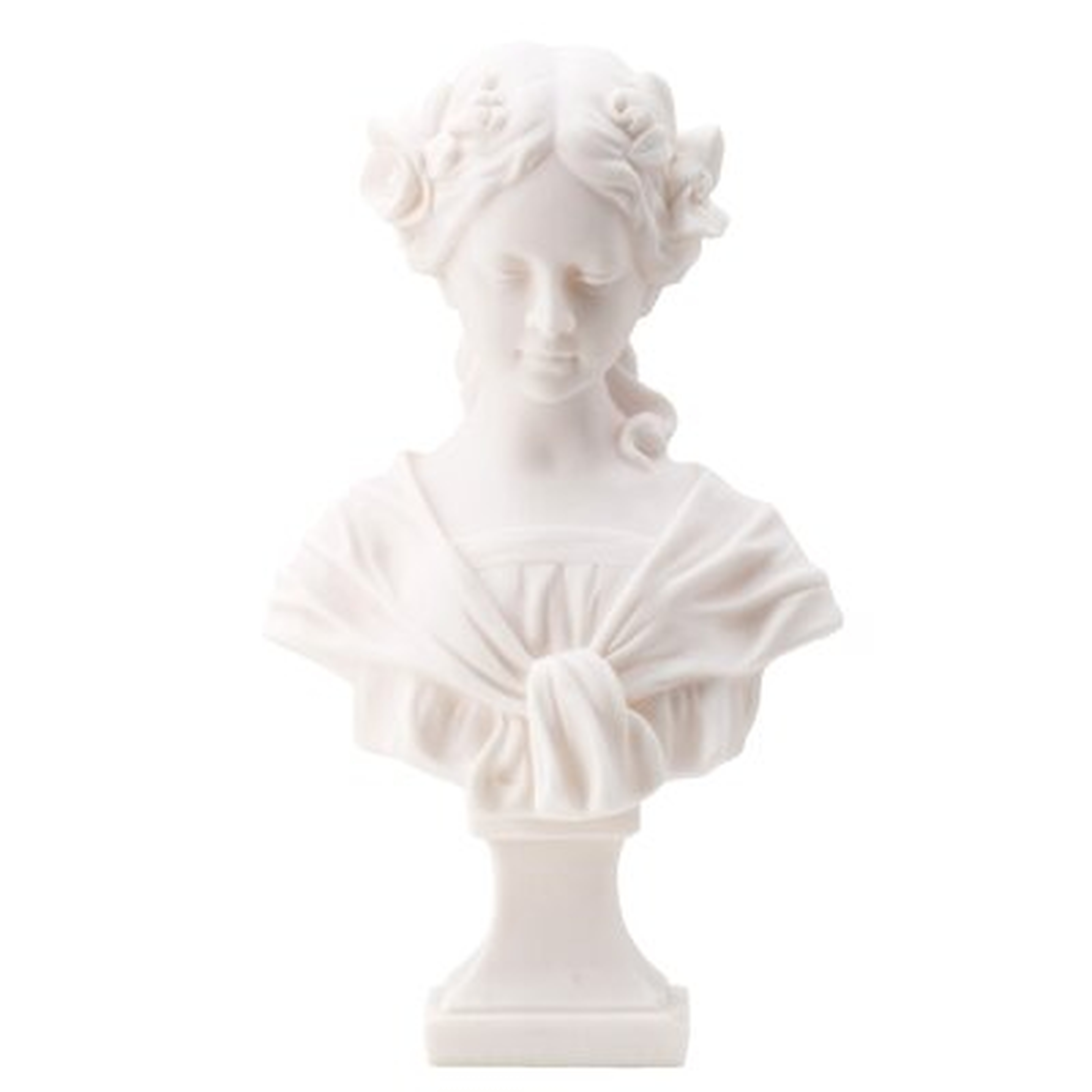 Gutierez Crown Floral Lady Bust Statue - Wayfair
