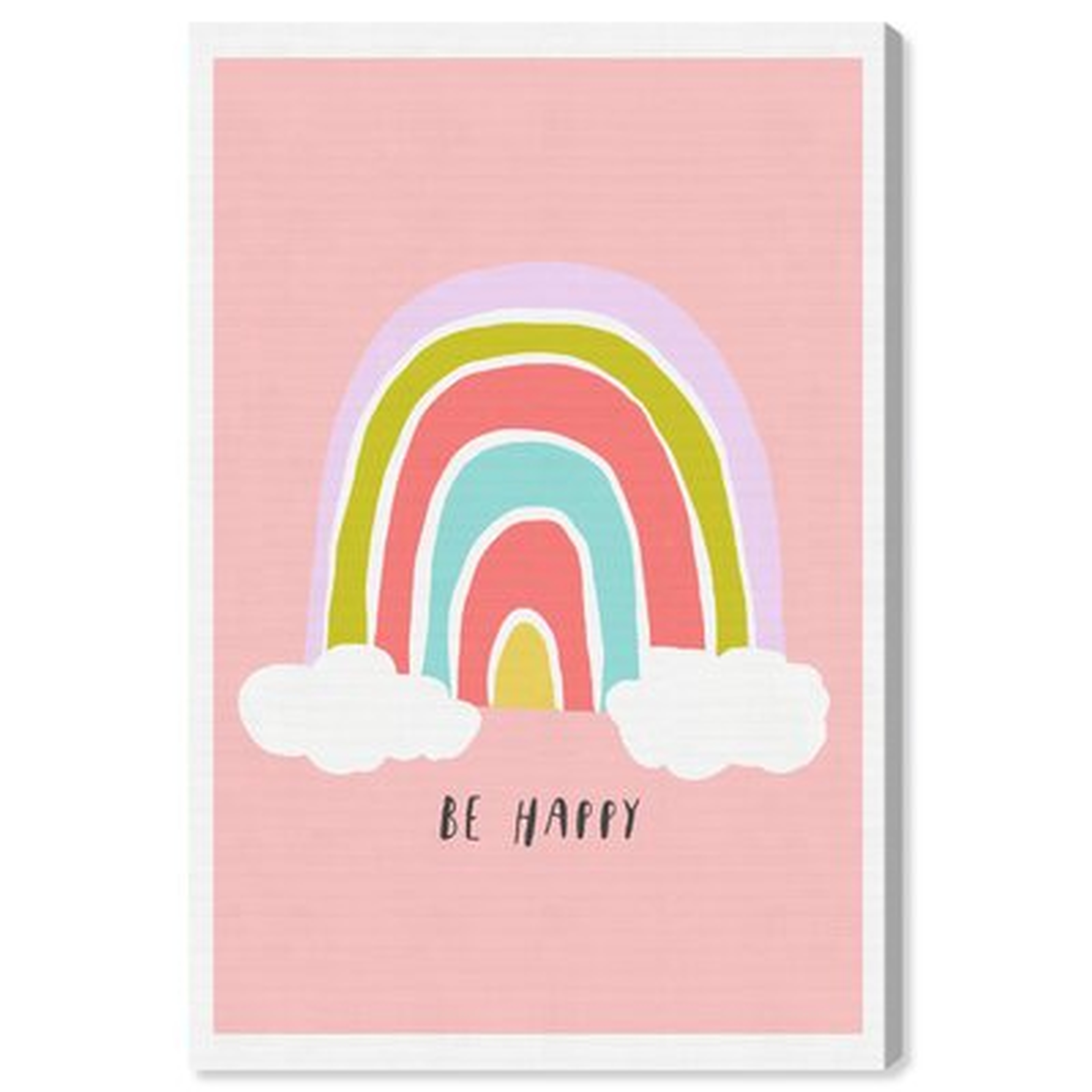 'Be Happy Rainbow' Framed Graphic Art - Wayfair