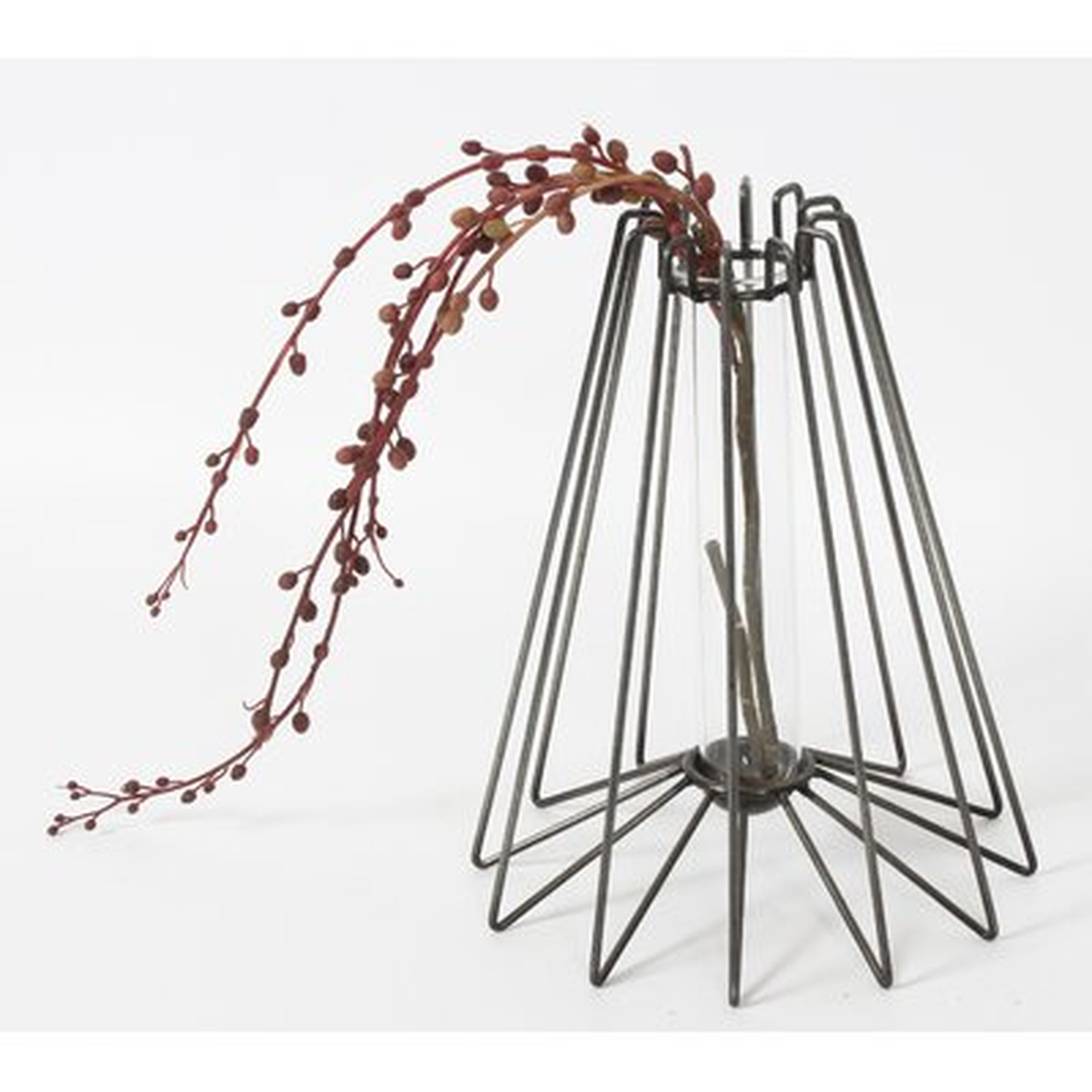 Aisha Tube Table Vase with Wire Stand - Wayfair
