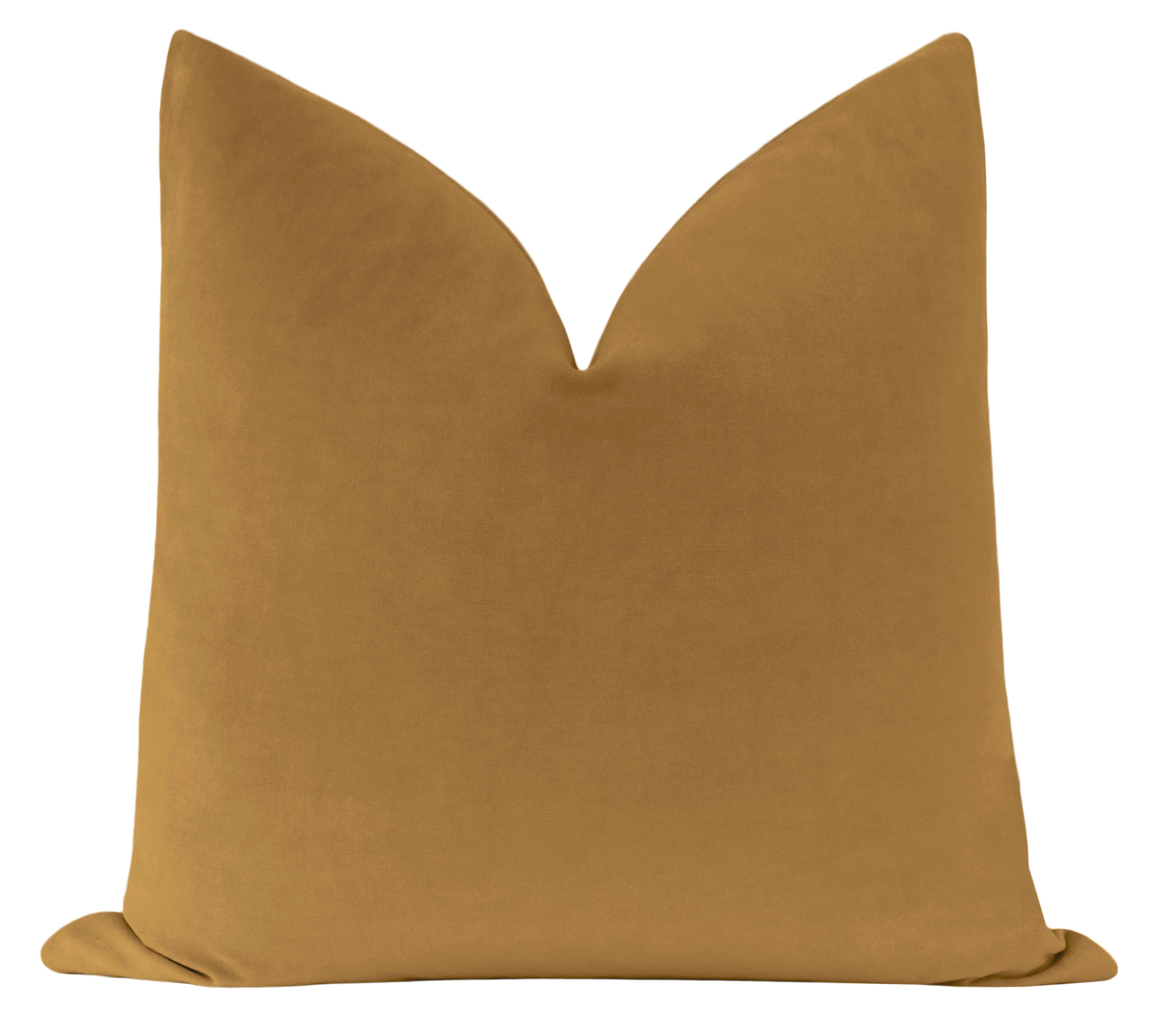 Classic Velvet Throw Pillow Cover, Sable, 18" x 18" - Little Design Company