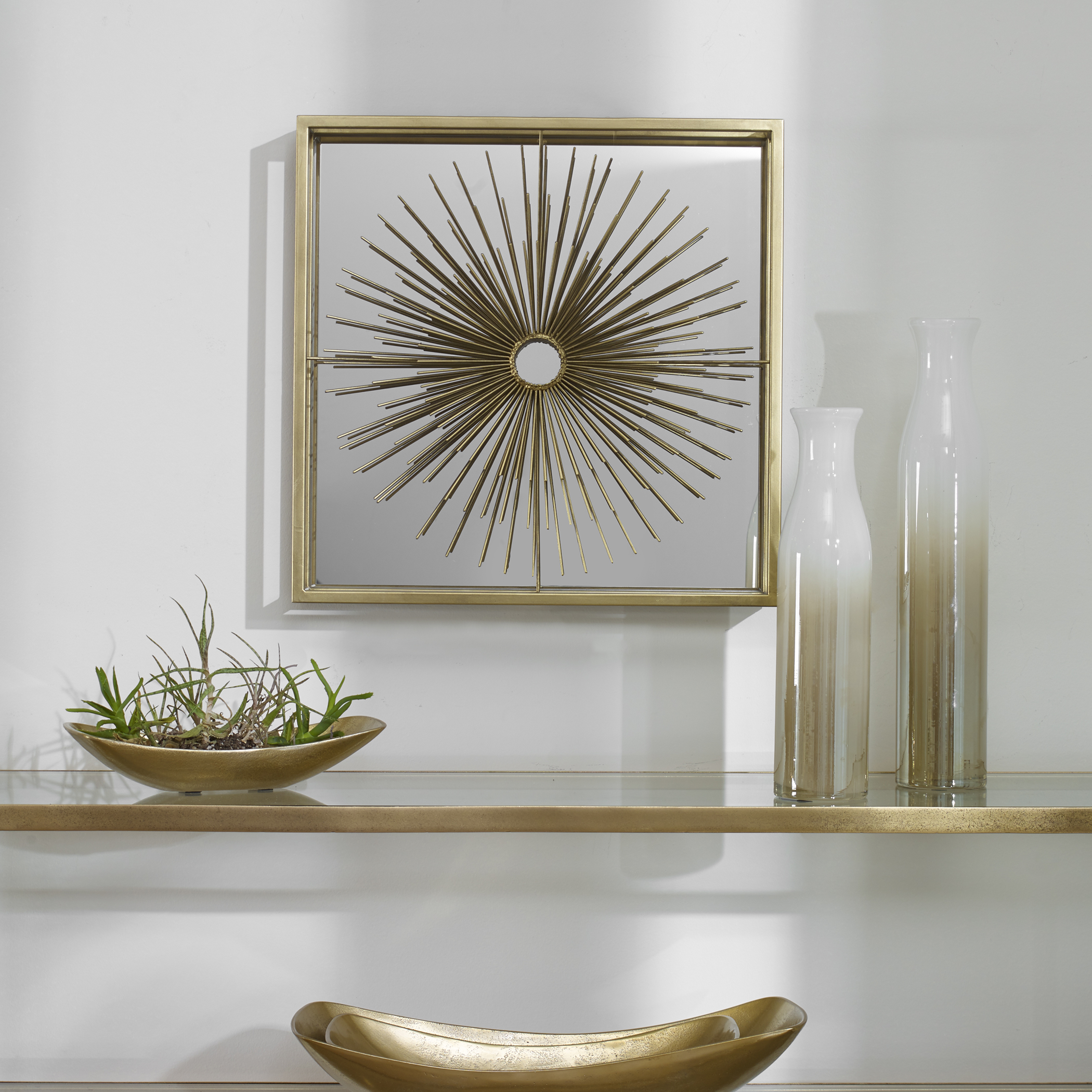Starlight Mirrored Brass Wall Decor - Uttermost
