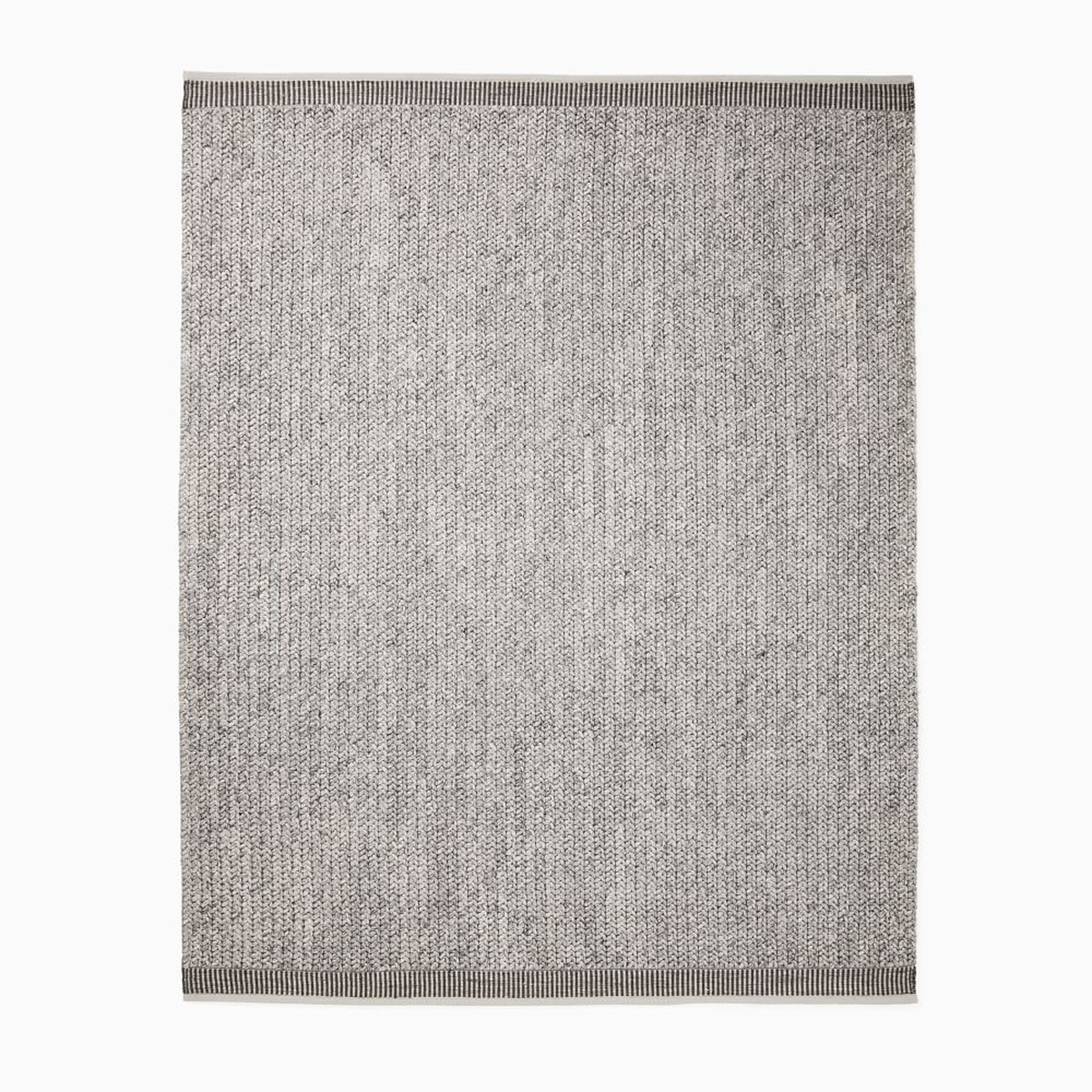Chunky Twist Wool Rug, 8x10, Light Gray - West Elm