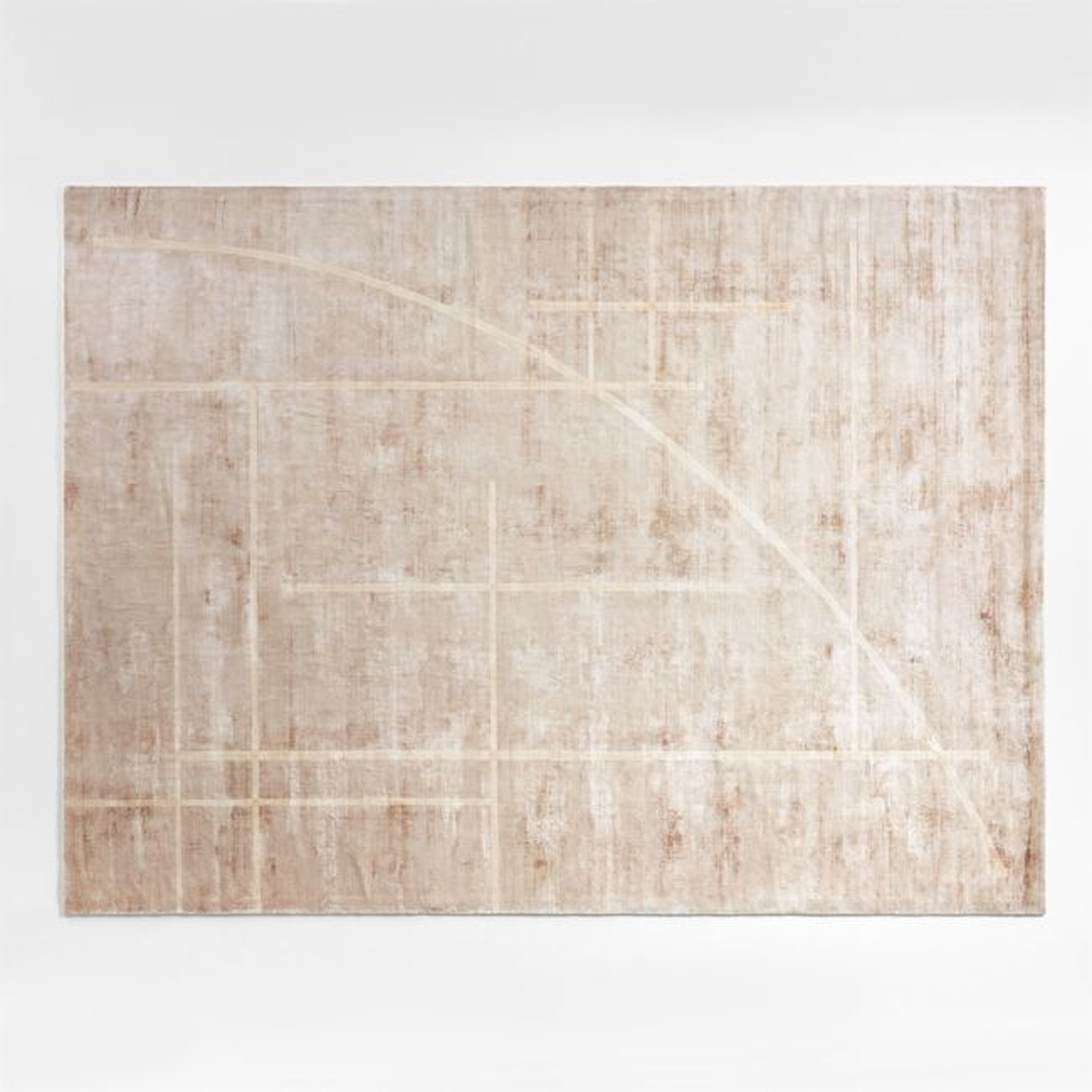 Paularo Distressed Neutral Rug 9'x12' - Crate and Barrel