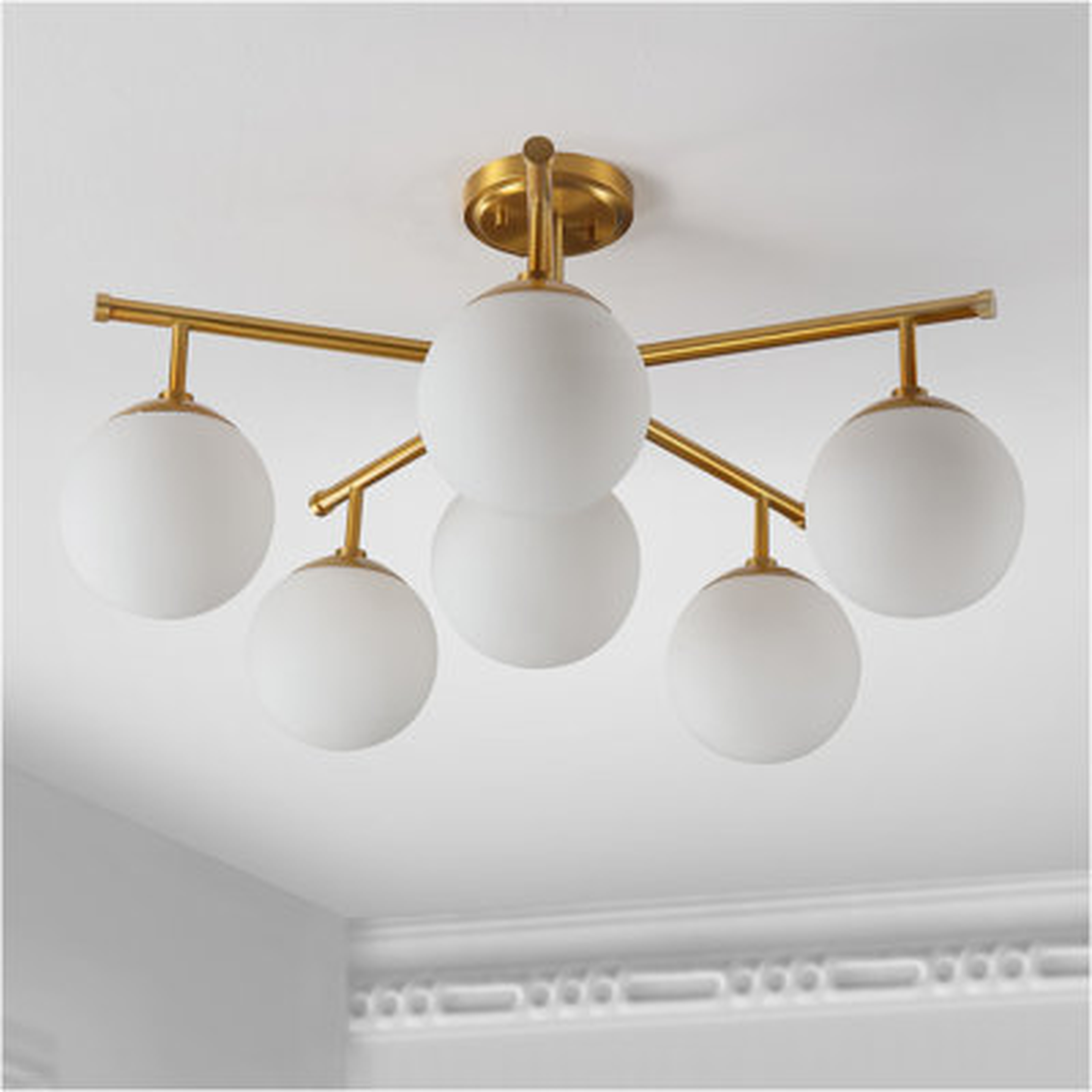 Enon Glass Semi Flush Mount - Wayfair