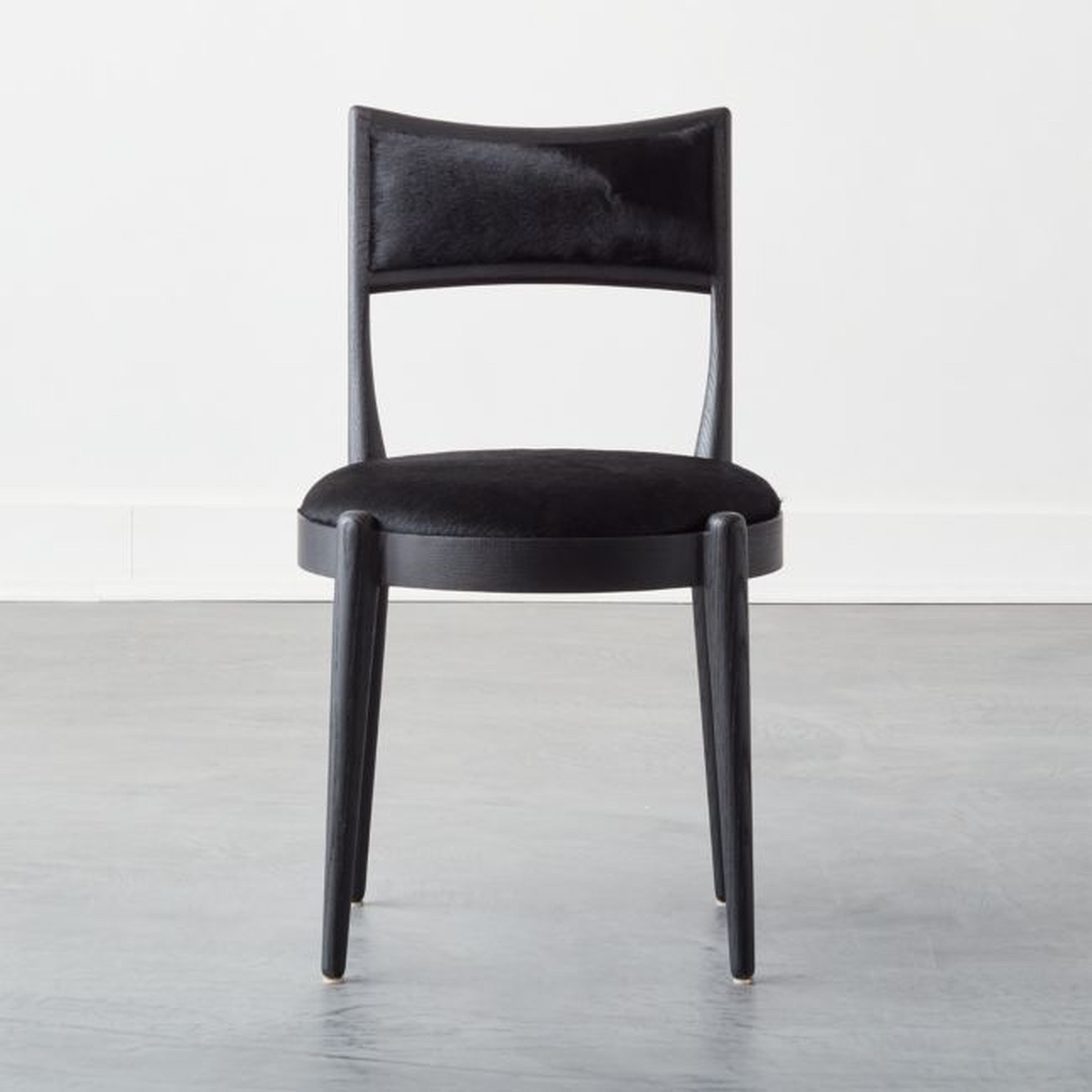 Kir Black Cowhide Dining Chair - CB2
