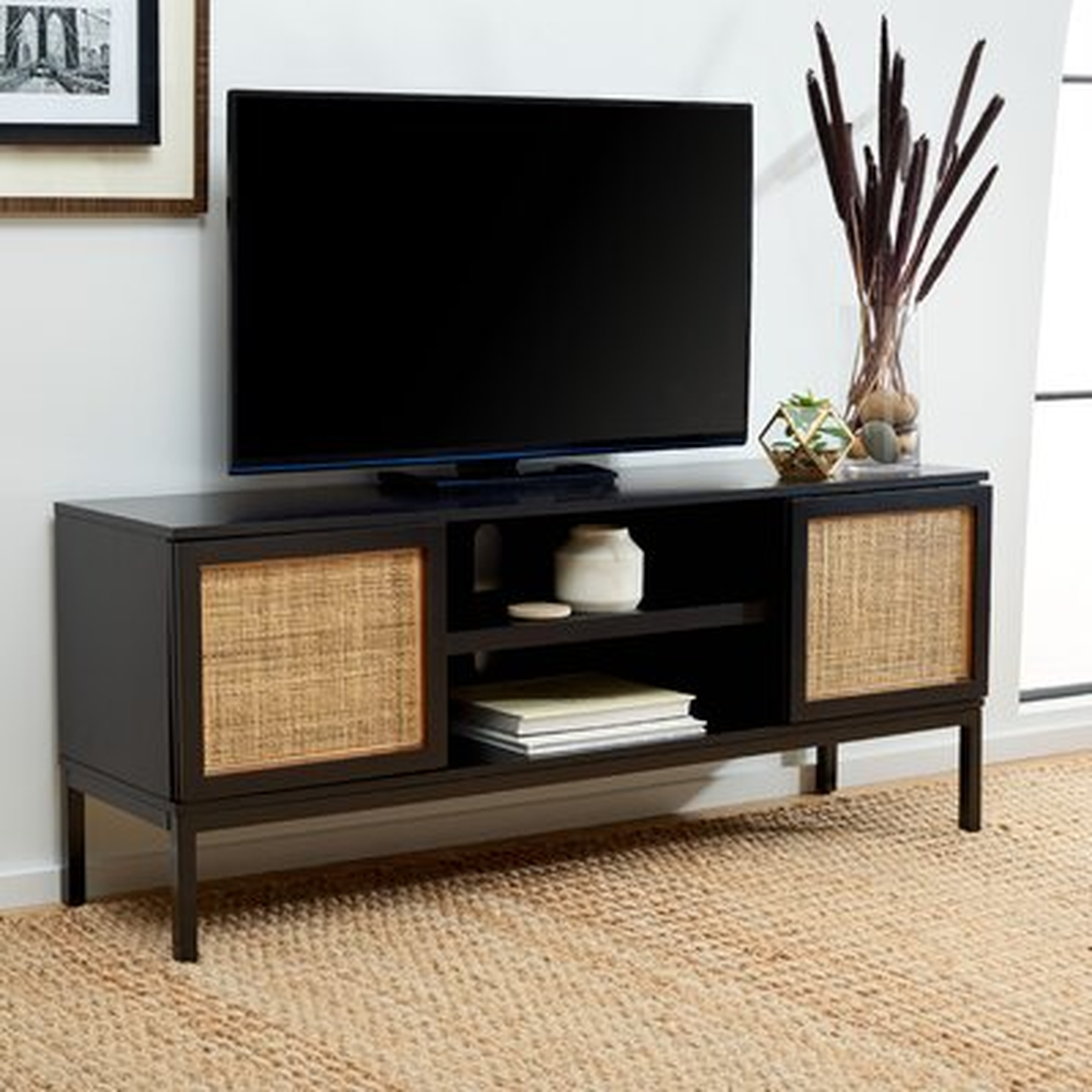 Hei 1 Shelf Rattan Media Stand - Wayfair