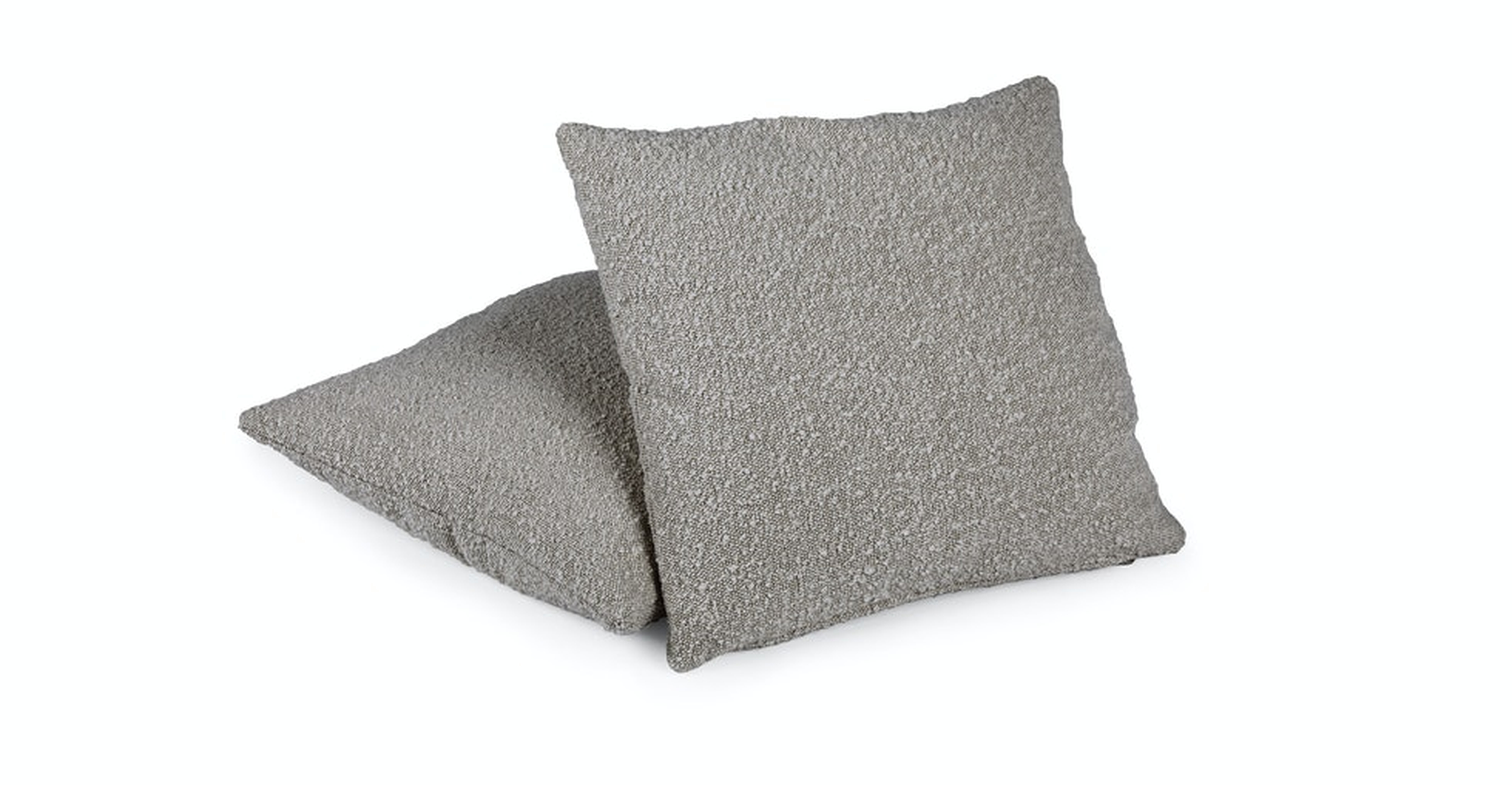 Gabriola Dover Gray Bouclé Pillow Set - Article