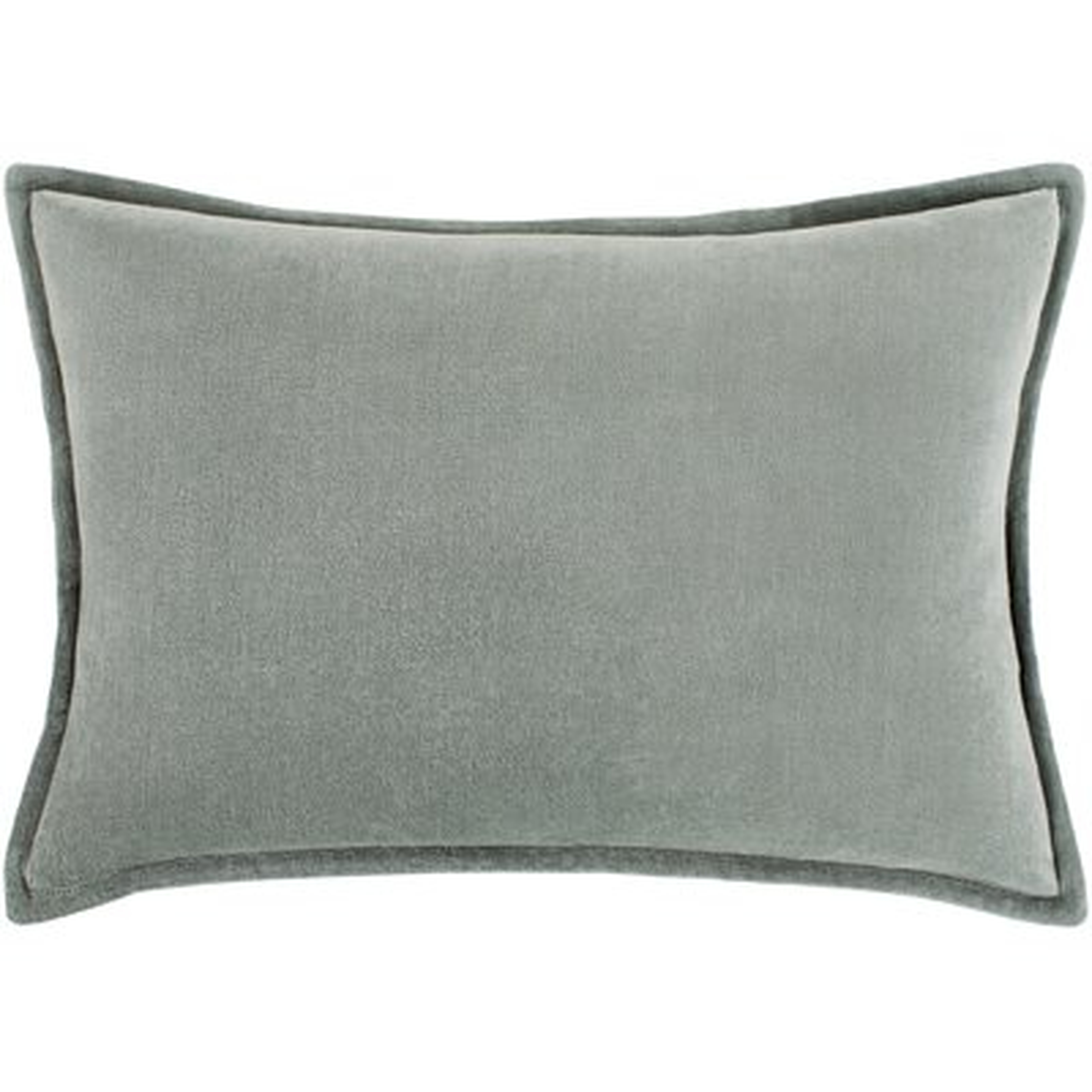Montague Rectangular Velvet Lumbar Pillow Cover & Insert, Sea Foam, 19" x 13" - AllModern