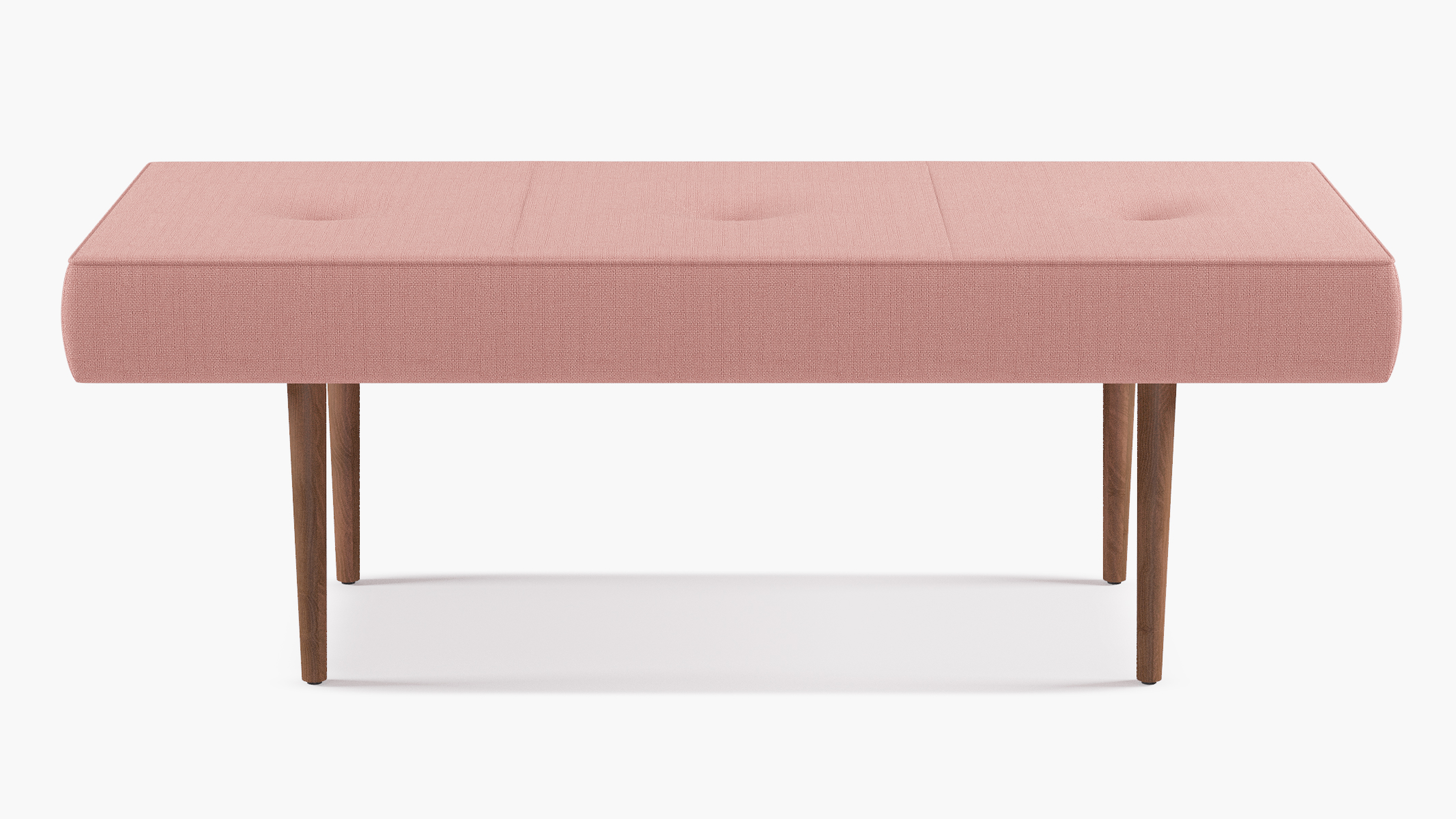 Mid-Century Bench | Pink Linen - The Inside
