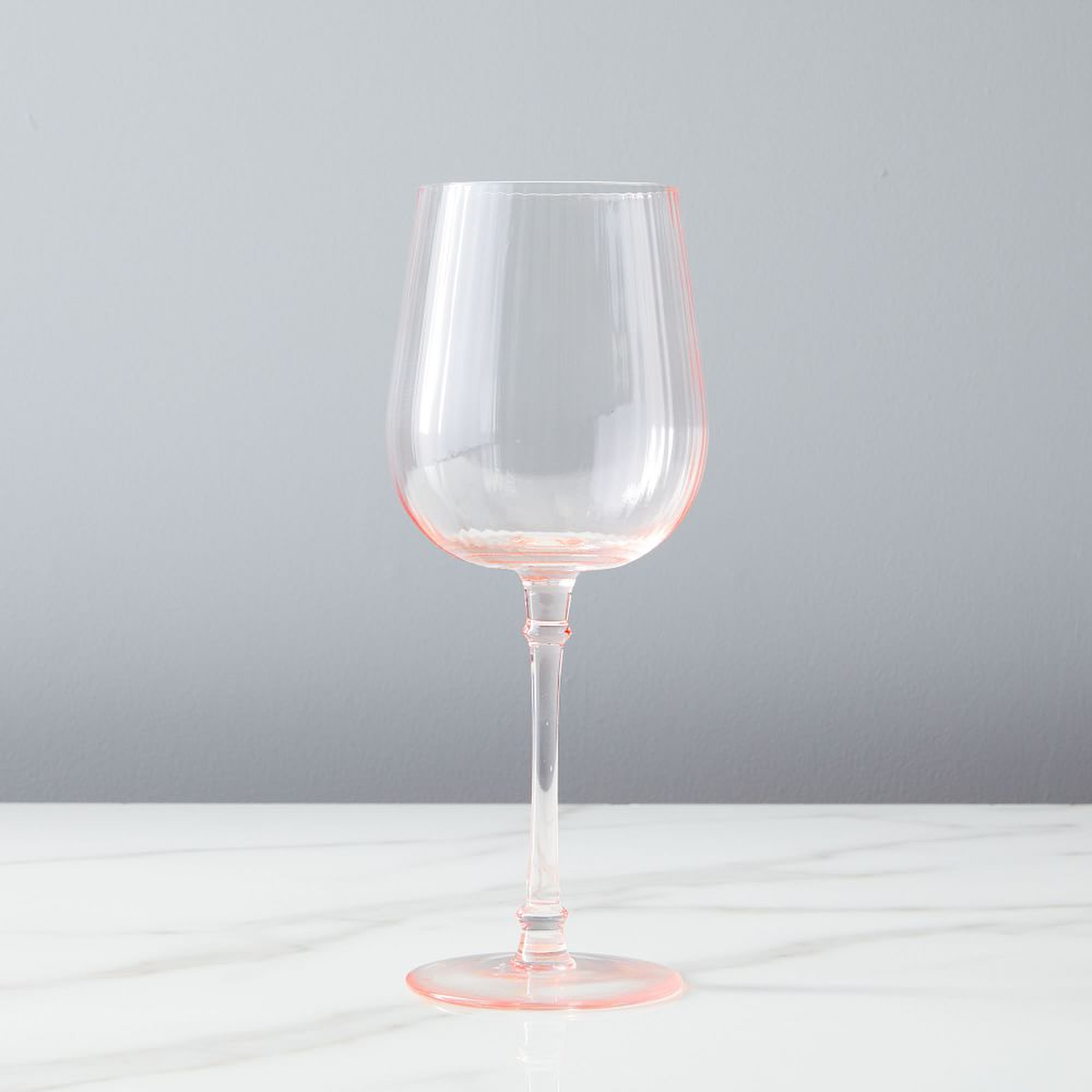 Esme Glassware, White Wine, Rose, Set of 4 - West Elm