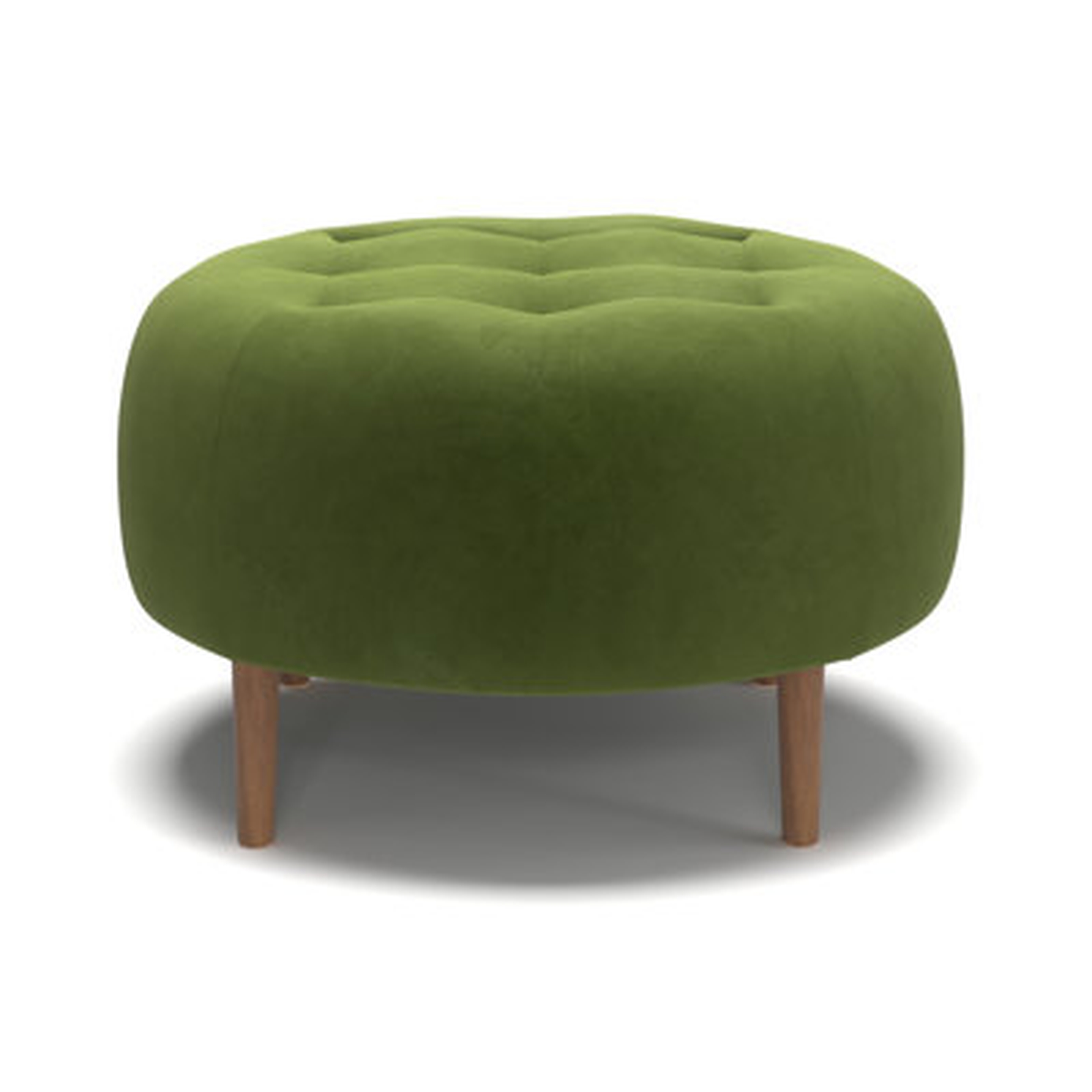 Geo 31.5" Wide Velvet Tufted Round Cocktail Ottoman - Wayfair