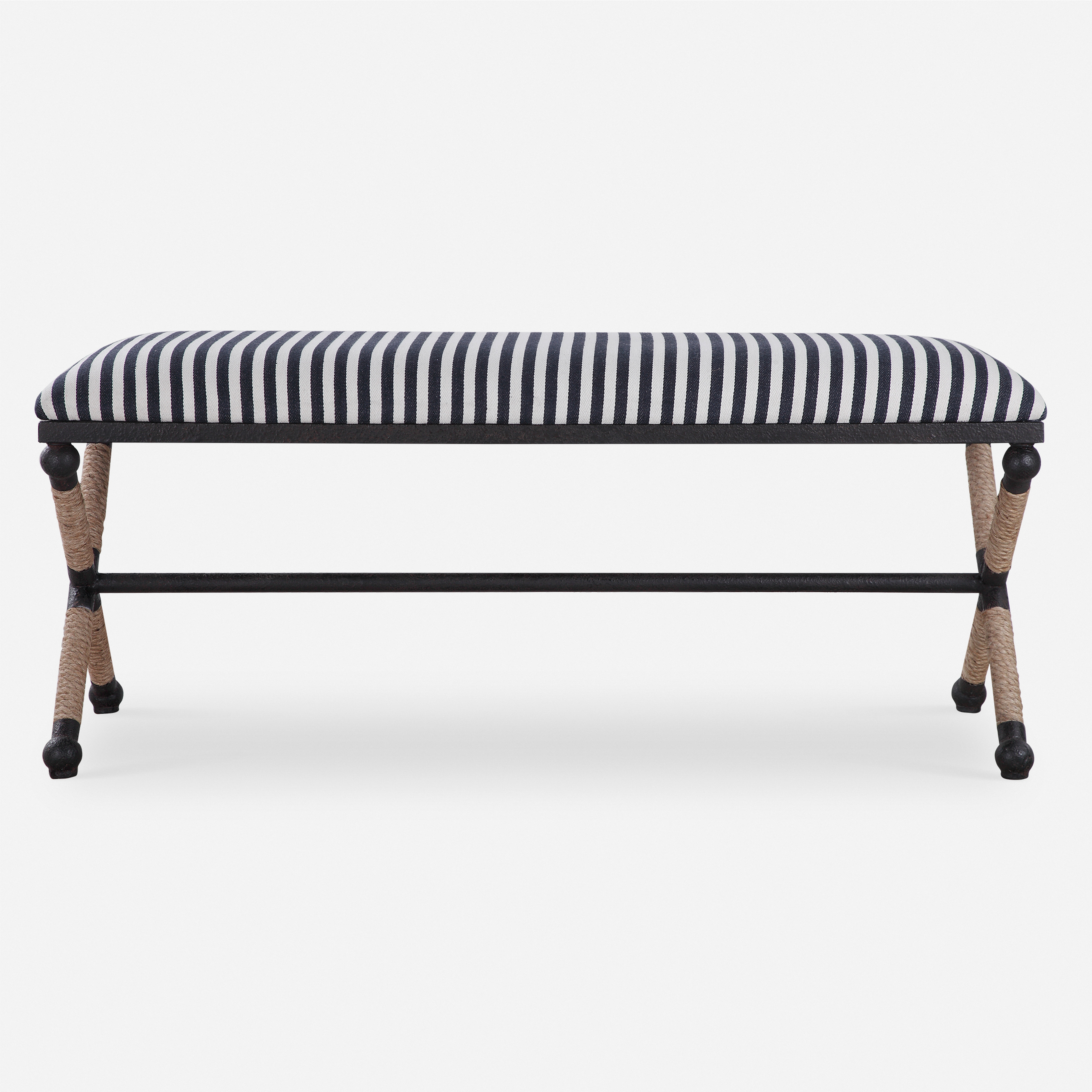 Braddock Striped Bench - Uttermost