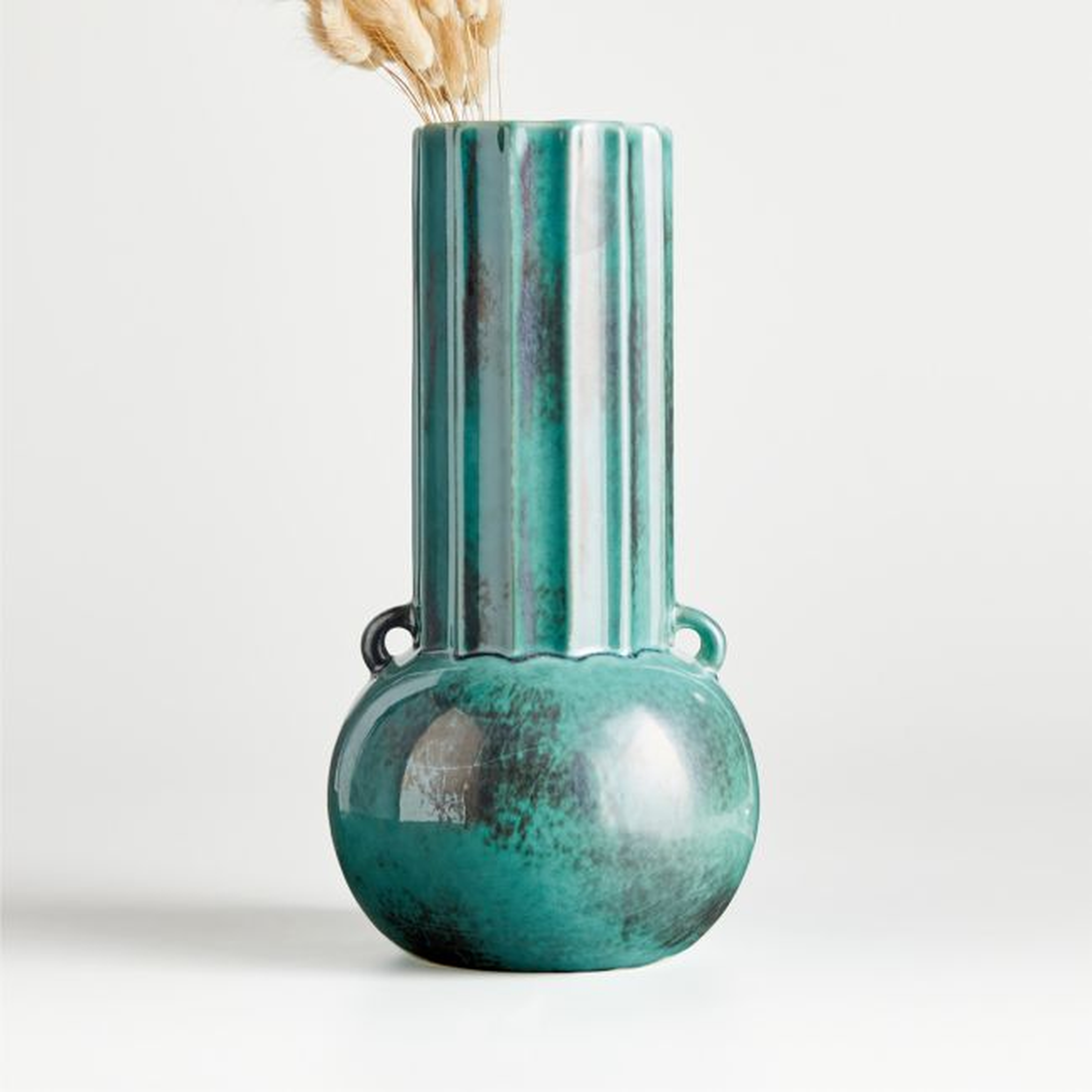 Odille Jade Ceramic Vase - Crate and Barrel