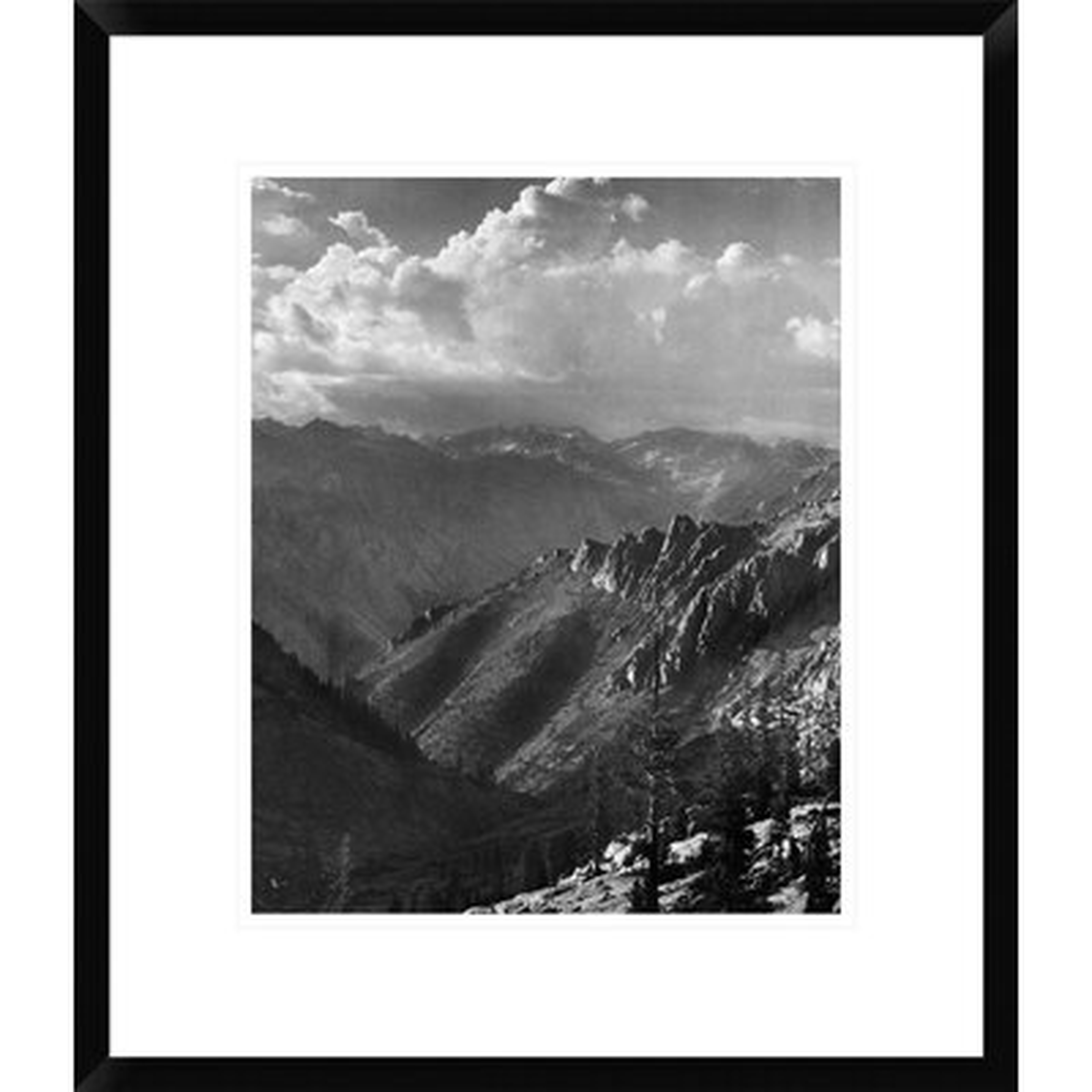 'Middle Fork at Kings River from South Fork of Cartridge Creek, Kings River Canyon, Proposed as a National Park, California, 1936' by Ansel Adams Framed Photographic Print - Wayfair