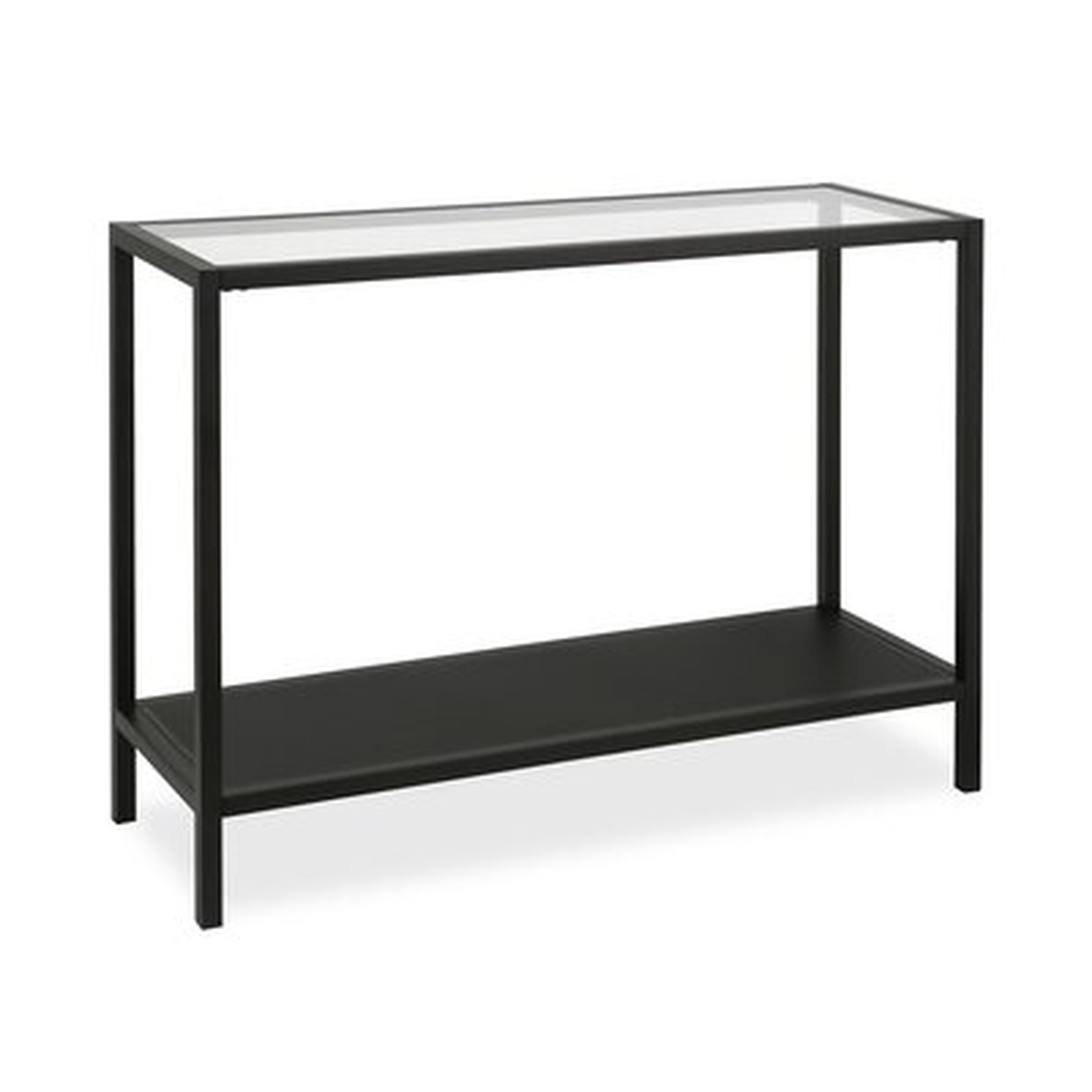 30" H x 36" W x 10" D Black Longmeadow Console Table - Wayfair