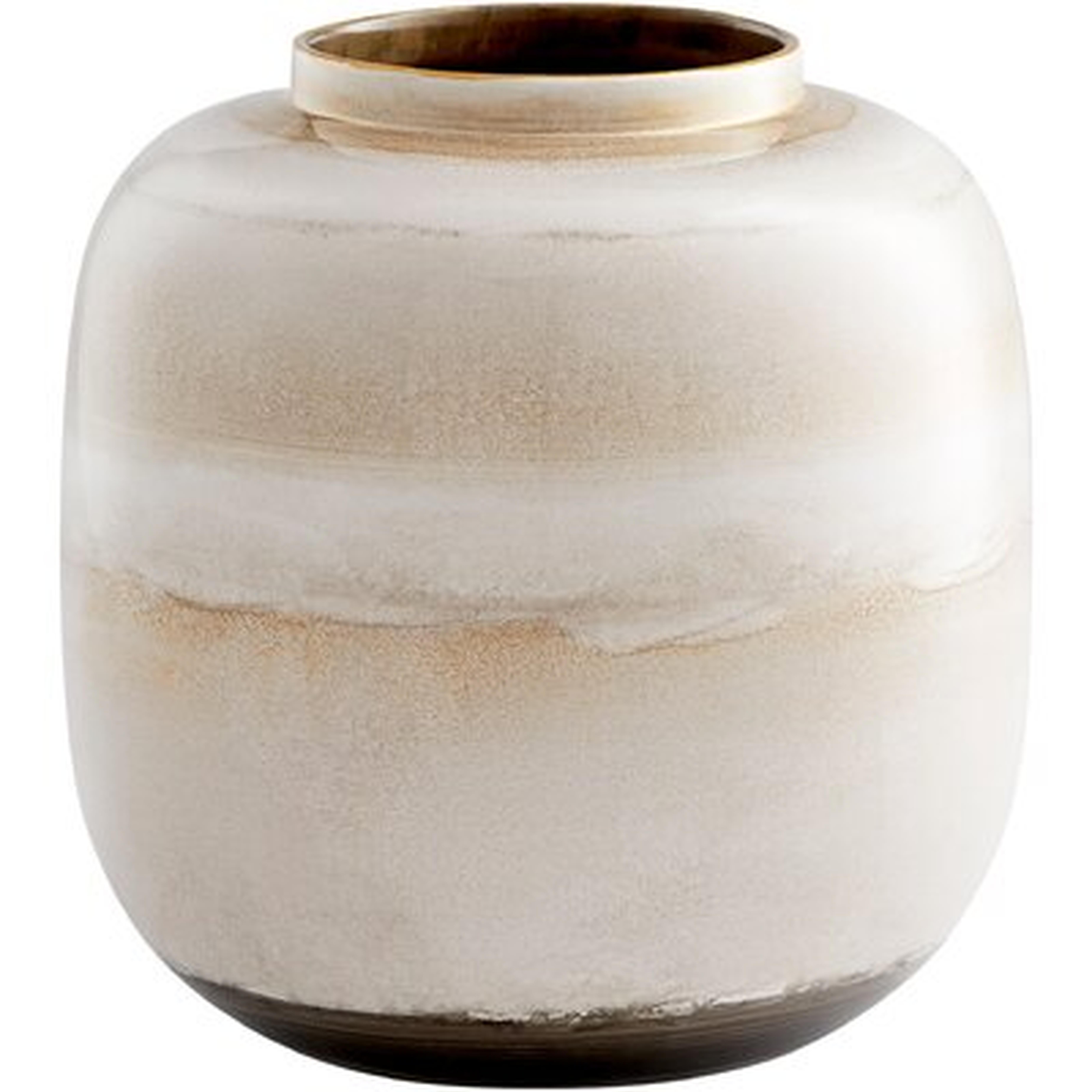 Kasha Beige 9.5" Porcelain Table Vase - Wayfair