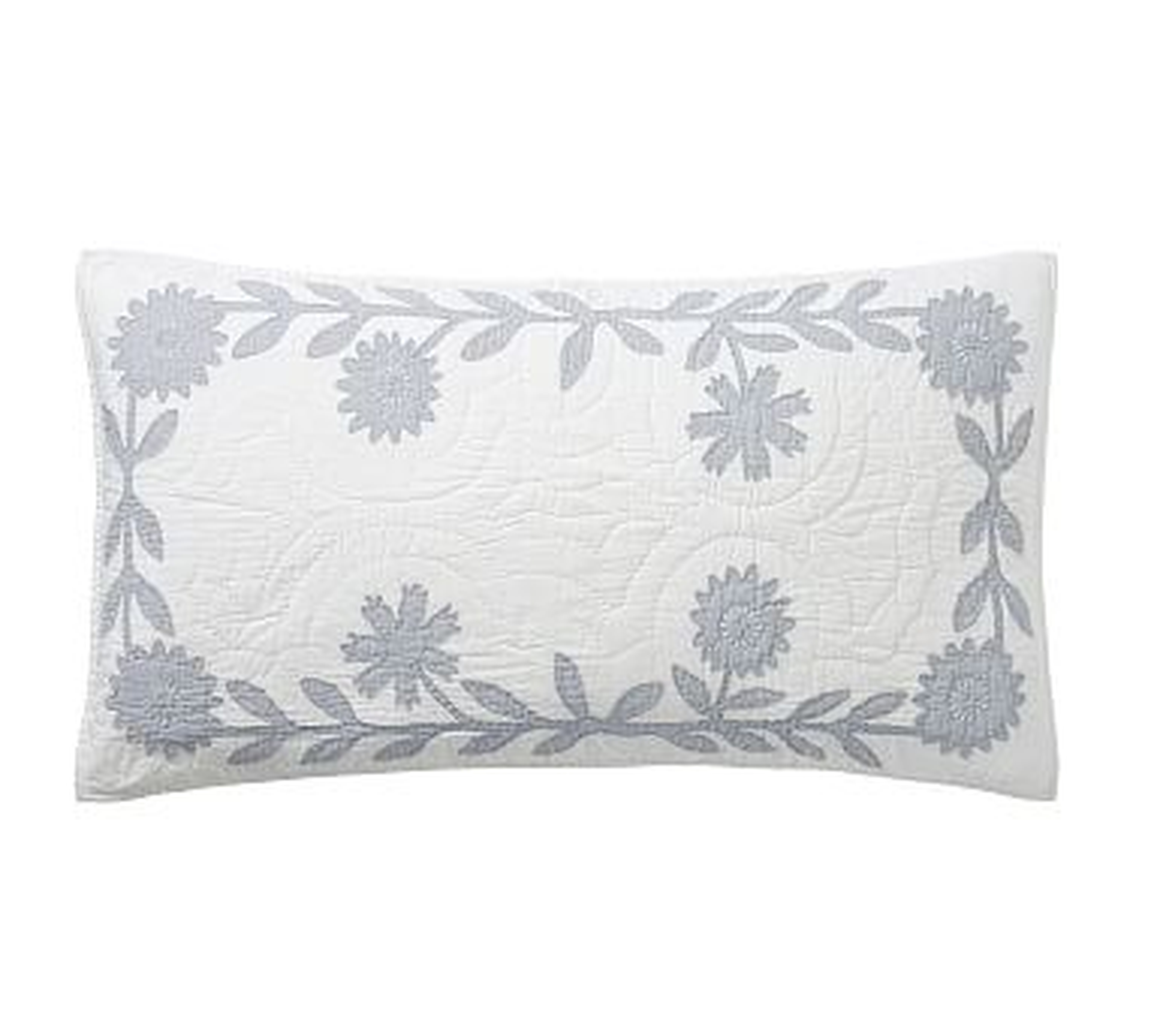Lilo Cotton Handcrafted Shams, King Blue - Pottery Barn
