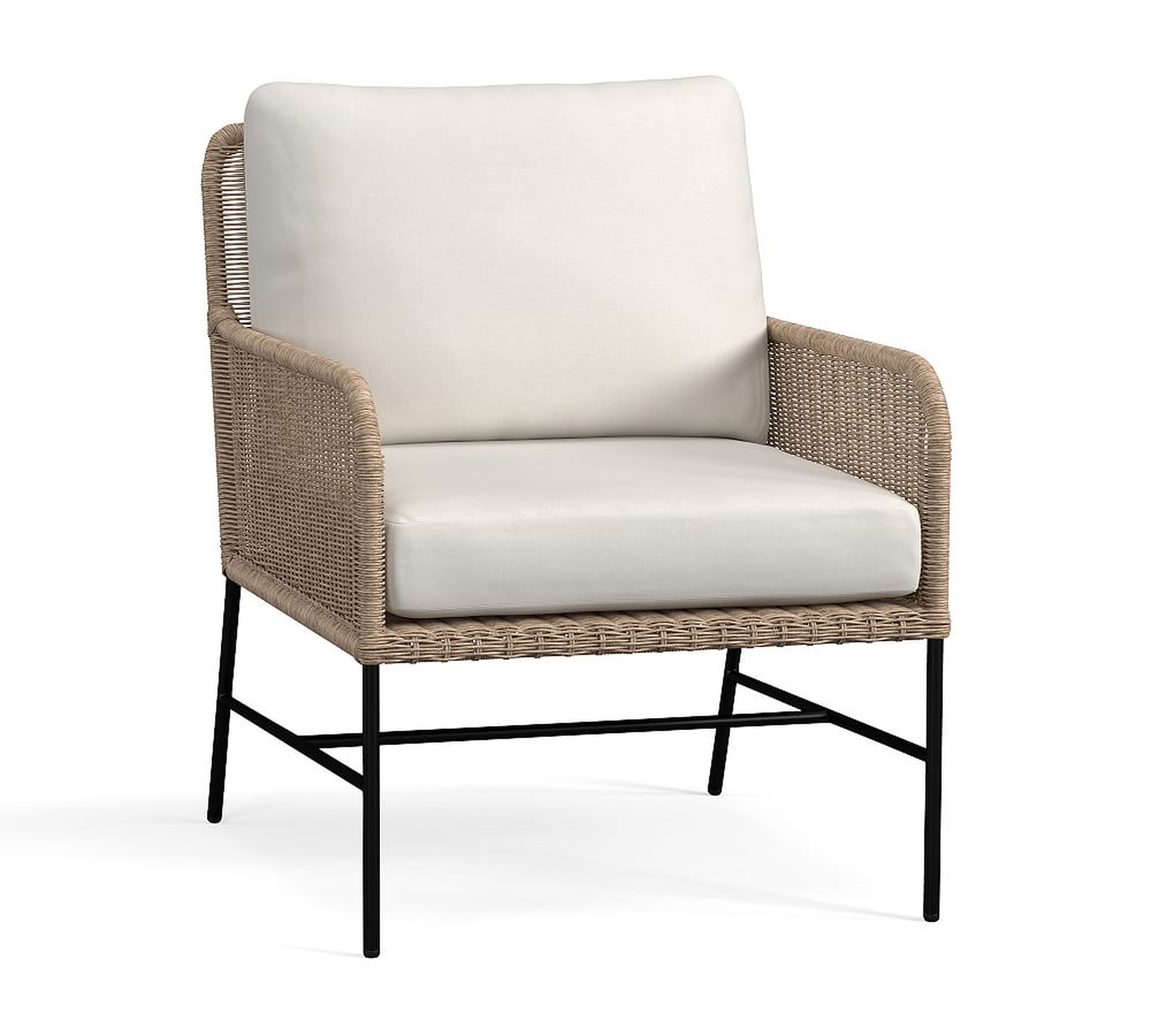 Tulum Lounge Chair Slipcover, Sunbrella(R) Solid; Thatch Salt - Pottery Barn