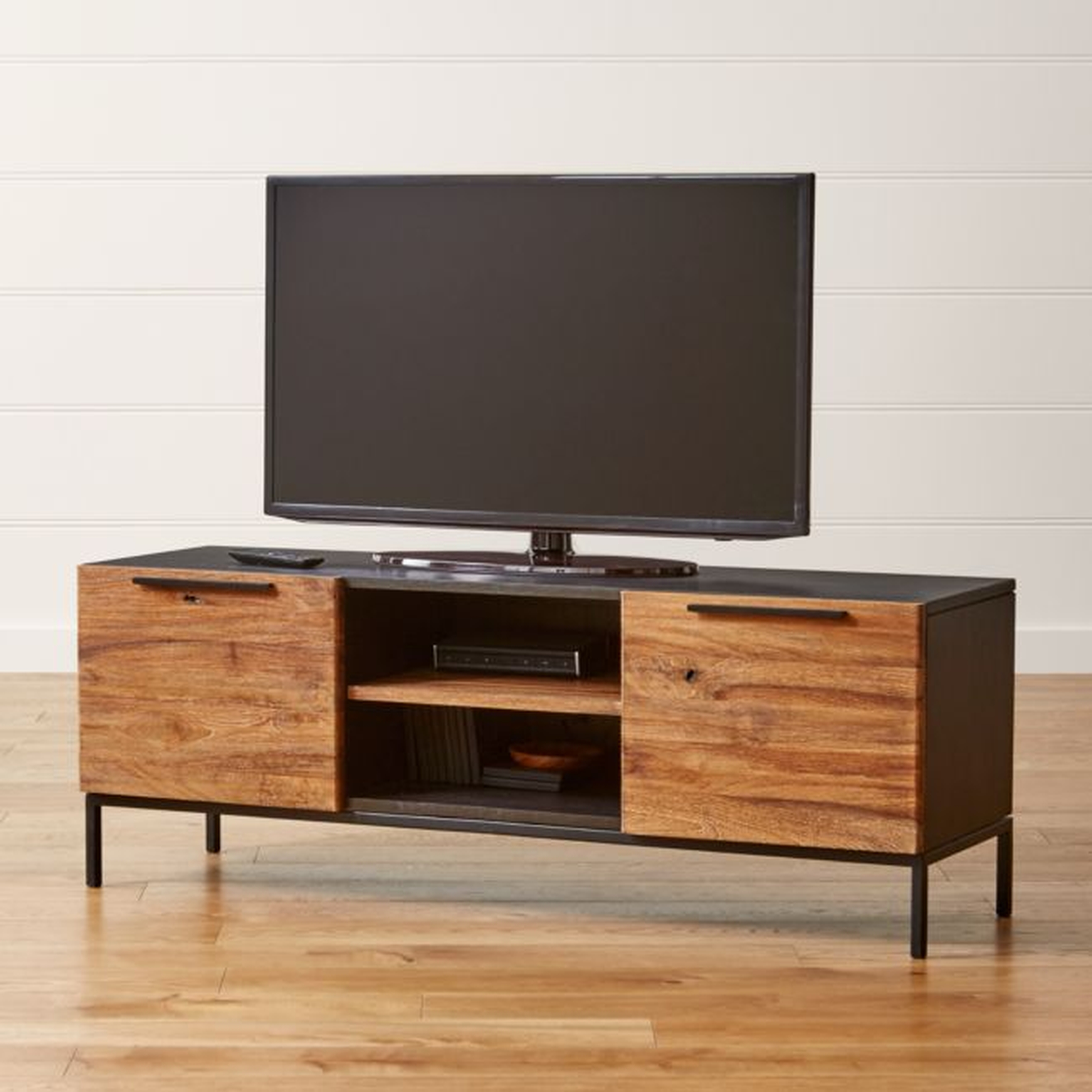 Rigby Natural 55" Small Media Console with Base - Crate and Barrel