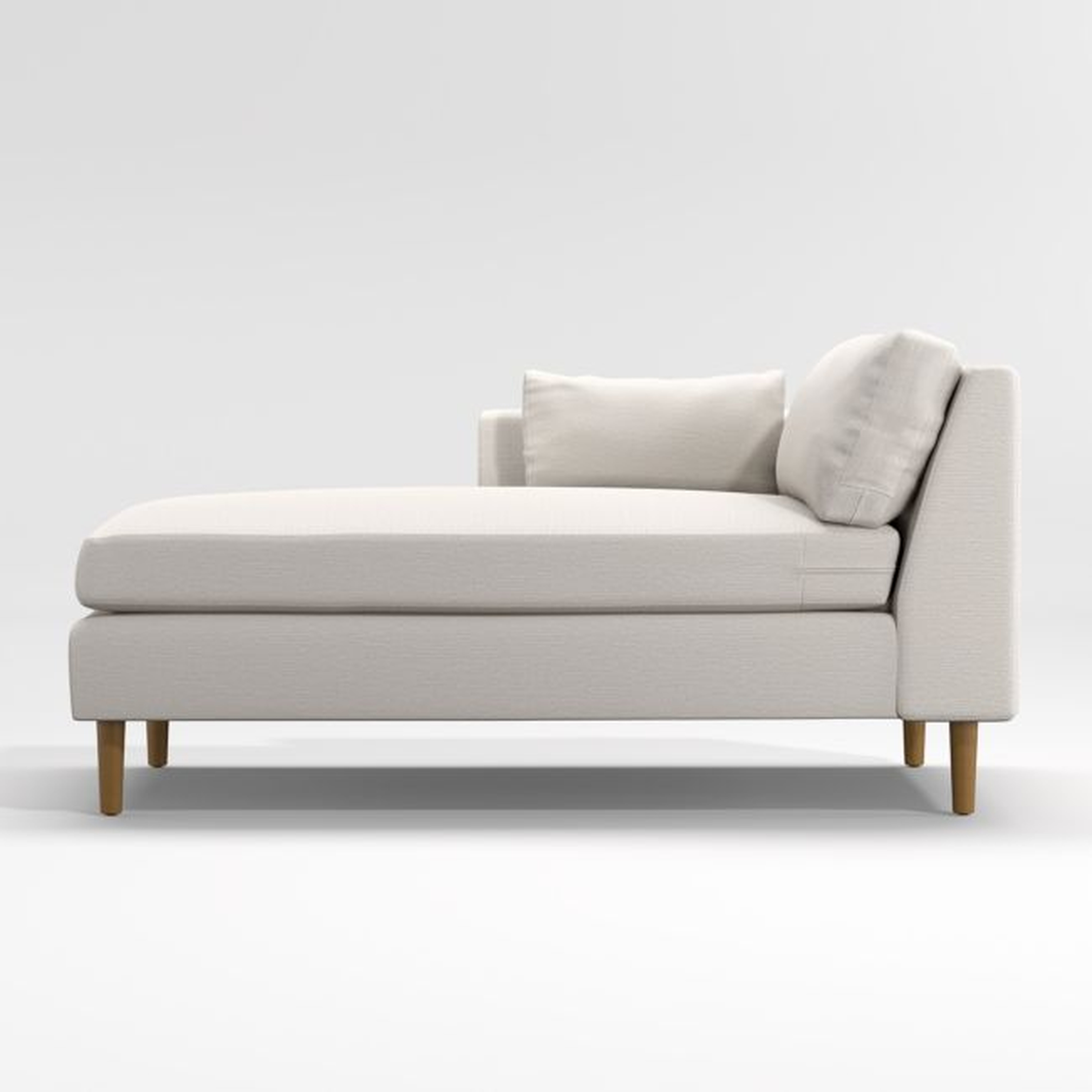 Avondale Wood Leg Left-Arm Chaise - Crate and Barrel